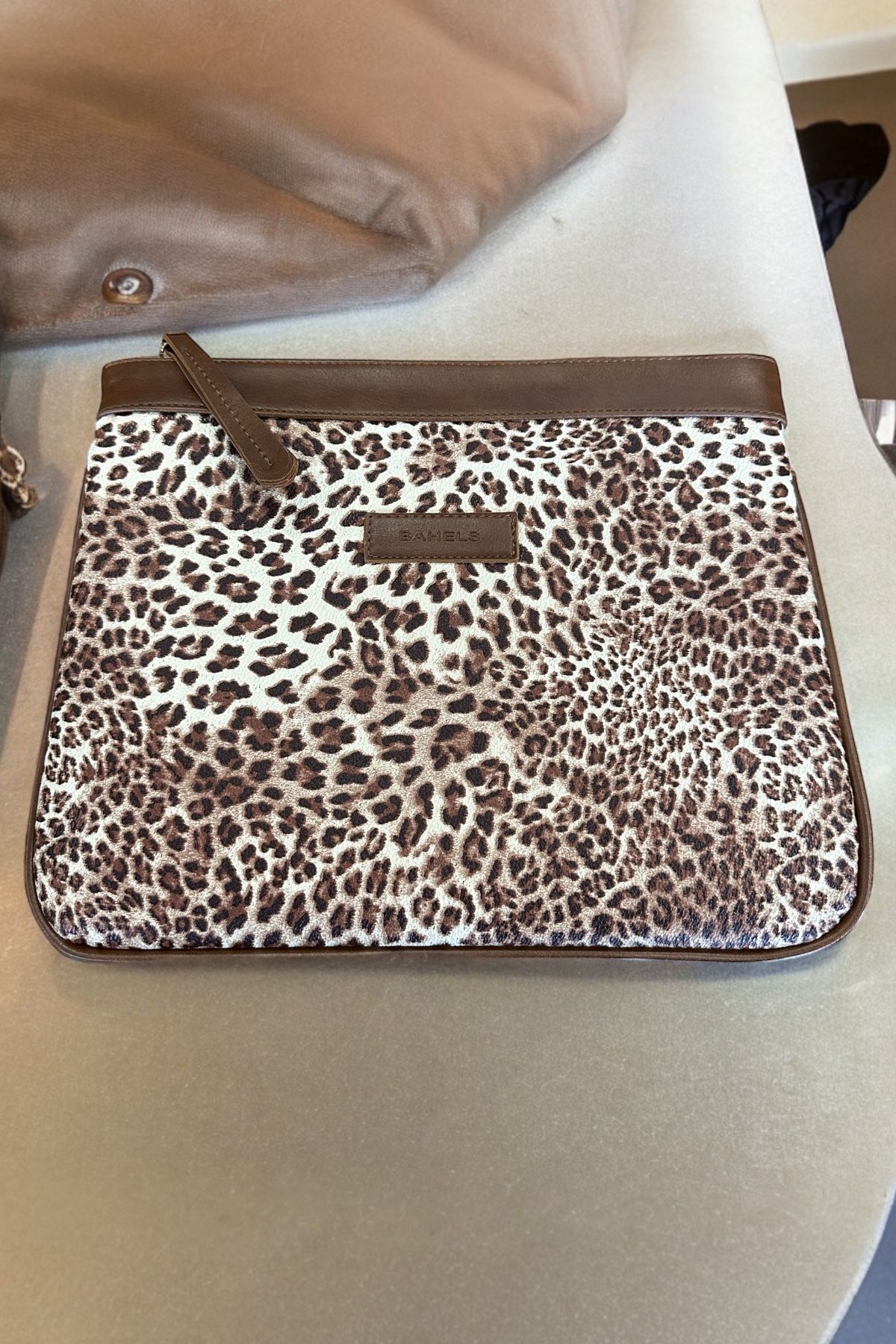BAHELS-Γυναικεία τσάντα Clutch & Clutch Καφέ Leopard Ειδικού Σχεδιασμού 5