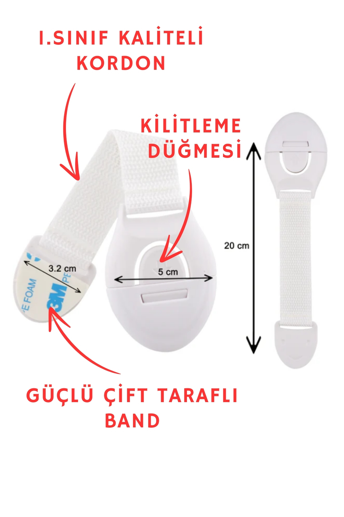 Abuy ABUY15 Adet Bebek Çocuk Güvenlik Dolap Ve Çekmece Kilidi Çok Amaçlı Çocuk Kilit 6 Adet Priz KapatıcI fotoğrafı 7 (önizleme)