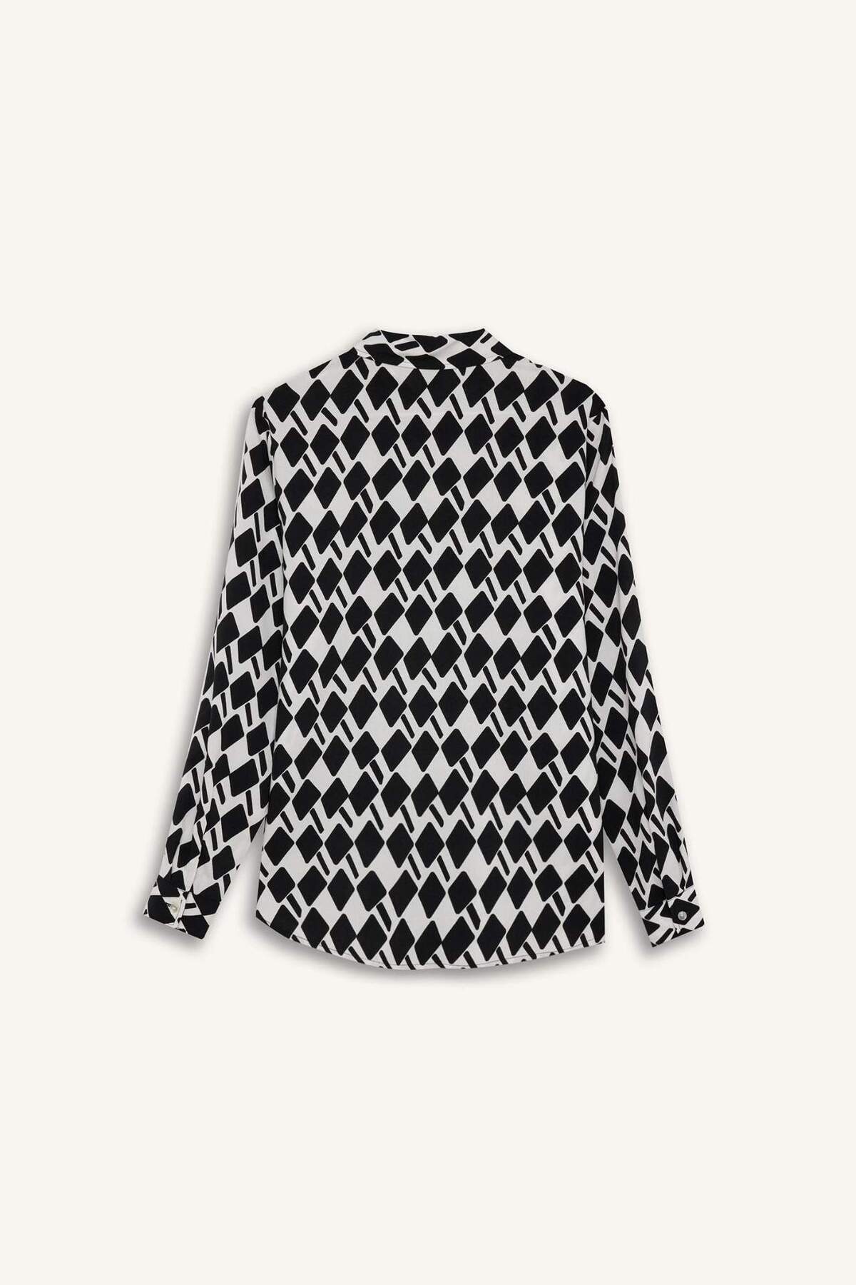 DeFacto-Regular Fit Print Long Sleeve Shirt D7229Ax25Sp 8