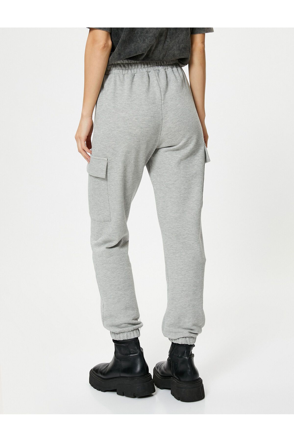 Koton-Jogger Sweatpants with Cargo Pockets and Elastic Waist 4
