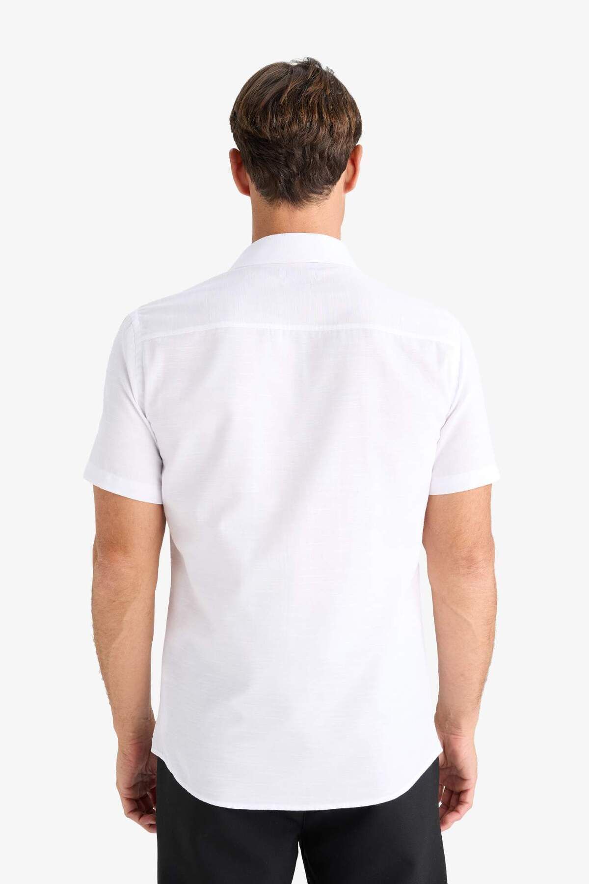 DeFacto-Modern Fit Polo Neck Basic Solid Short Sleeve Shirt E5077Ax25Sm 7