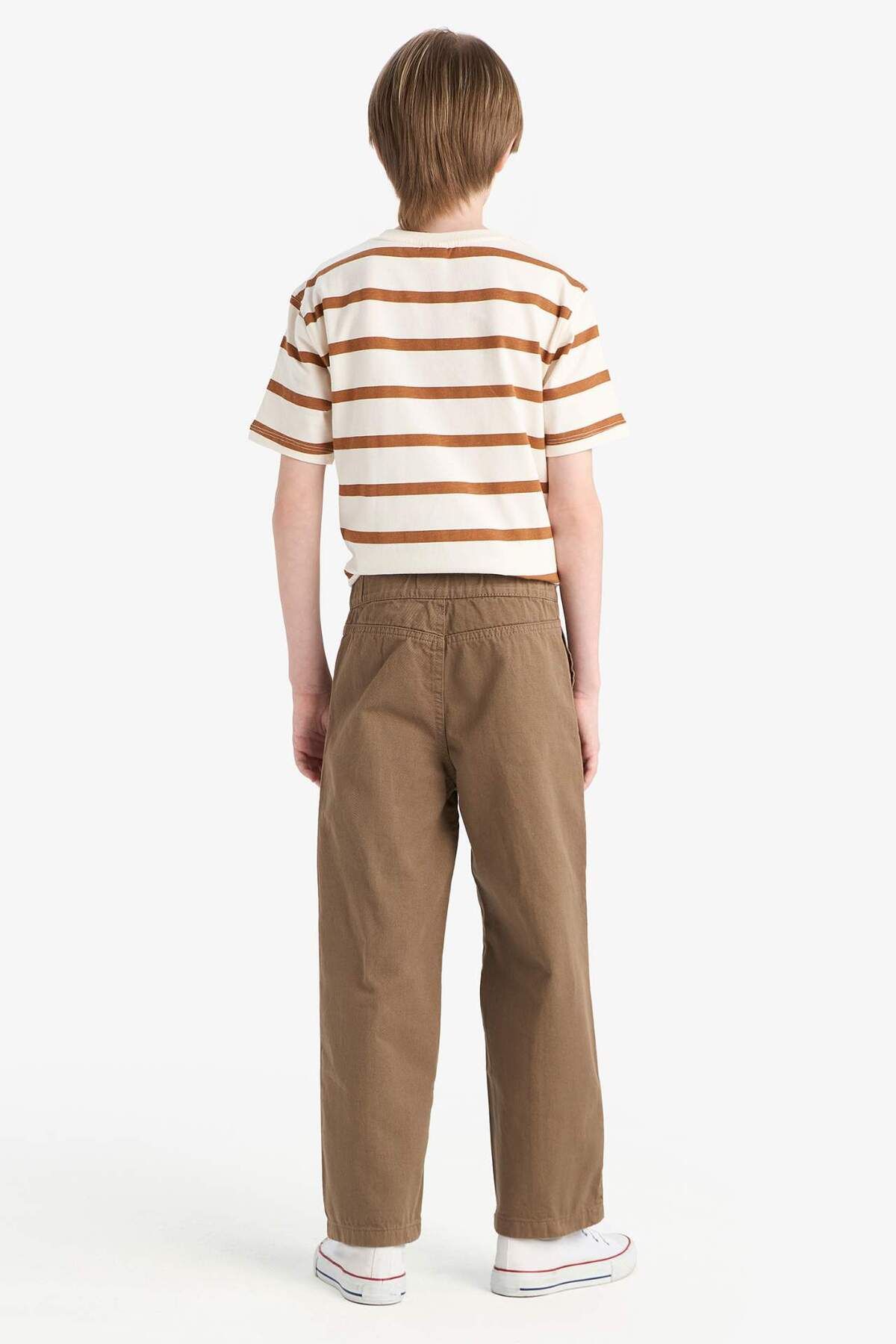 DeFacto-Pantaloni de tip twill cu talie elastică pentru băieți D9850A825SP 7