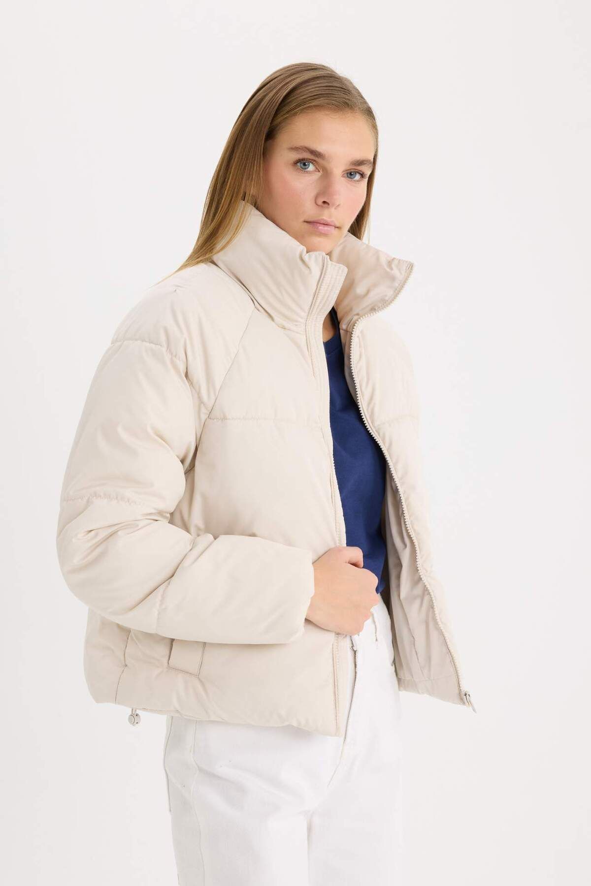 DeFacto-Regular Fit Inflatable Jacket with Zipper Pocket E7385Ax24Wn 3