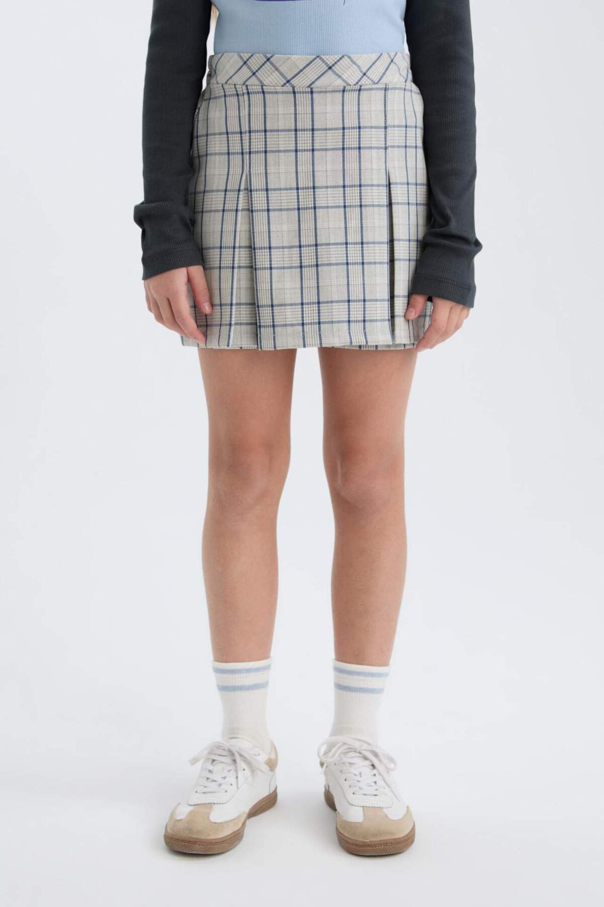 DeFacto-Girl's Checkered Pleated Skirt E0061A825Sp 8