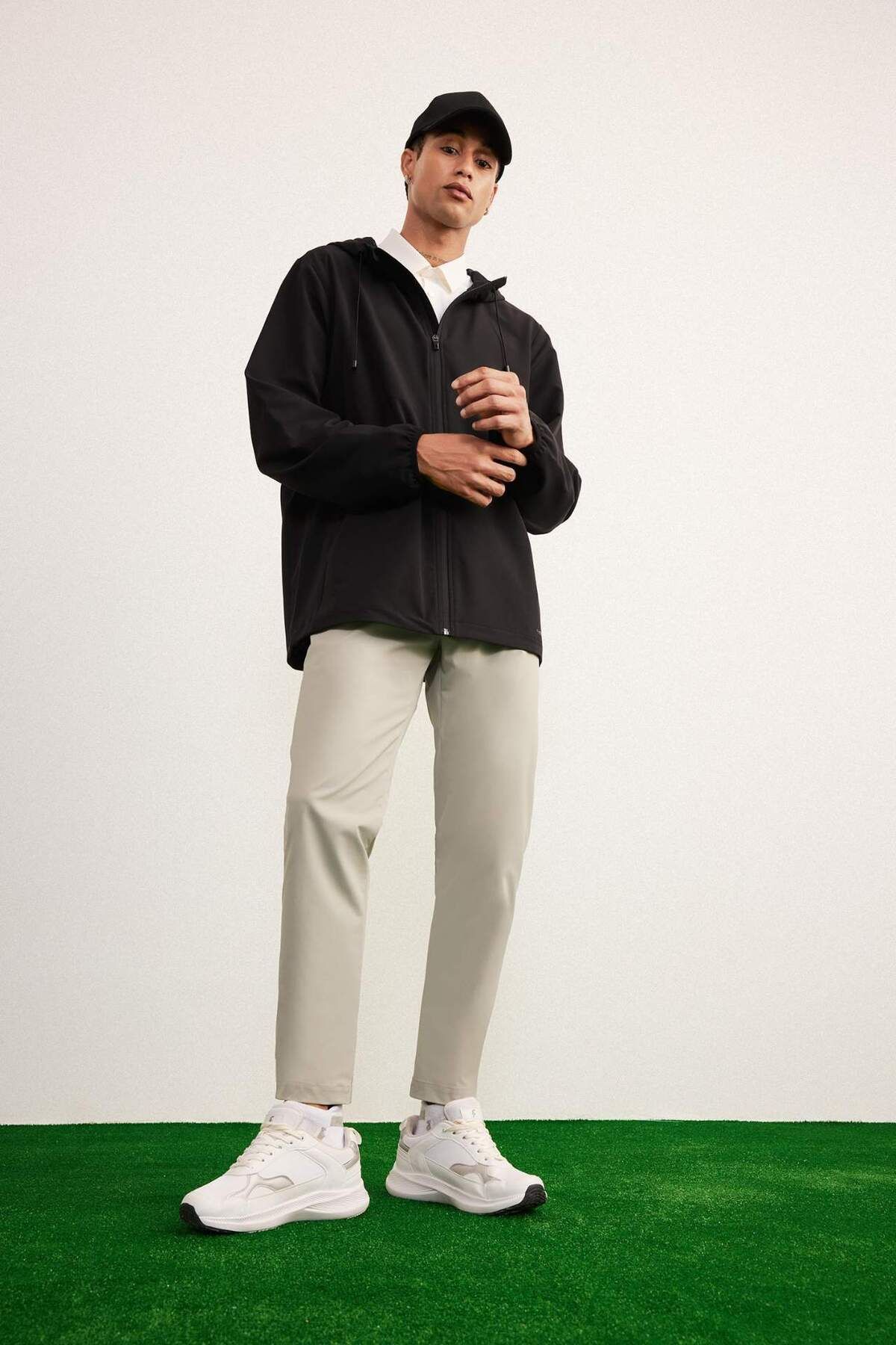 DeFacto-Defactofit - Hooded and Zippered Regular Fit Coat D6179Ax25Sp 2