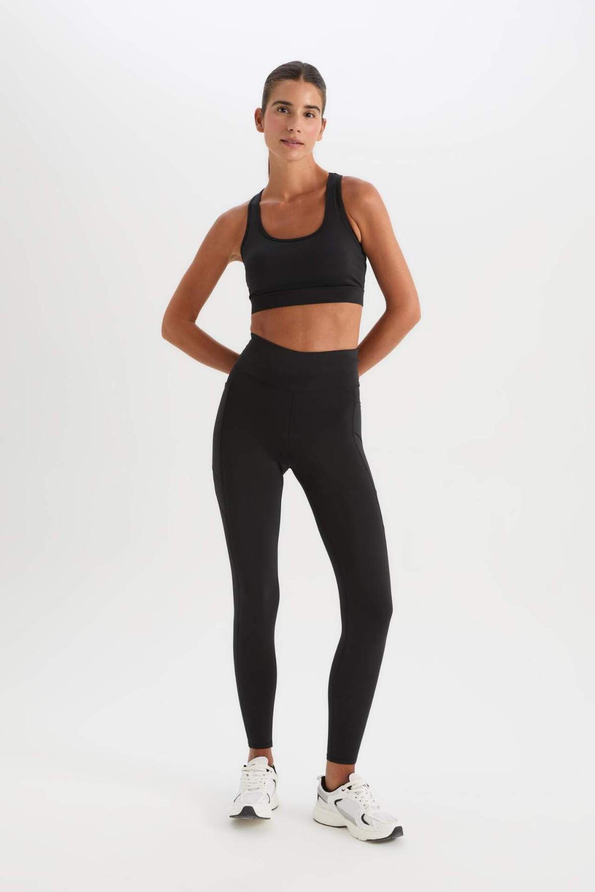 DeFacto-Defactofit Waist Hugging Athlete Leggings B4580Ax25Sp 1