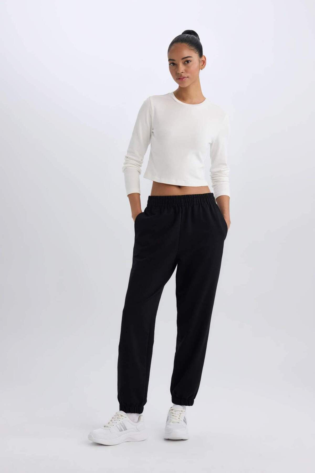 DeFacto-Defactofit - Jogger Sweatpants with Pockets, Long Cut D7124Ax25Sp 3