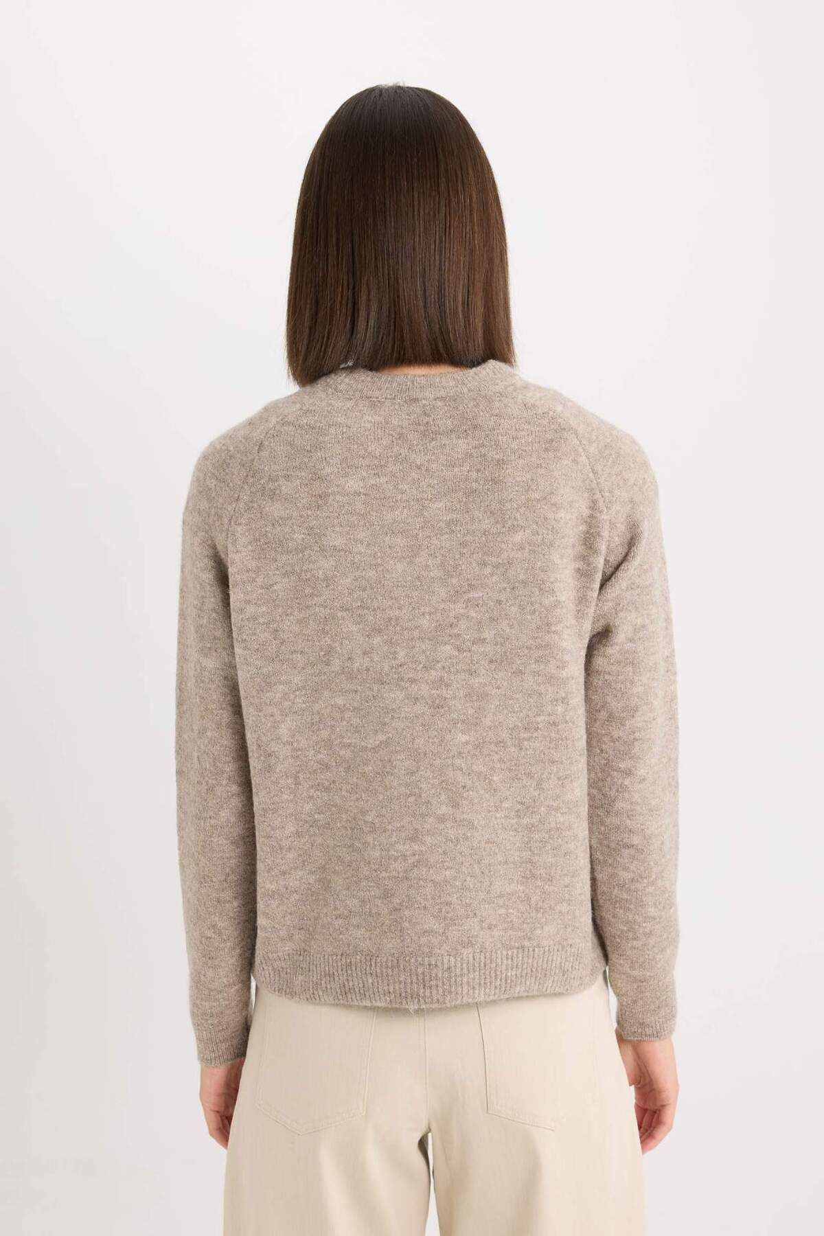 DeFacto-Basic-Strickpullover mit normaler Passform und Rundhalsausschnitt D0035AX24WN 6