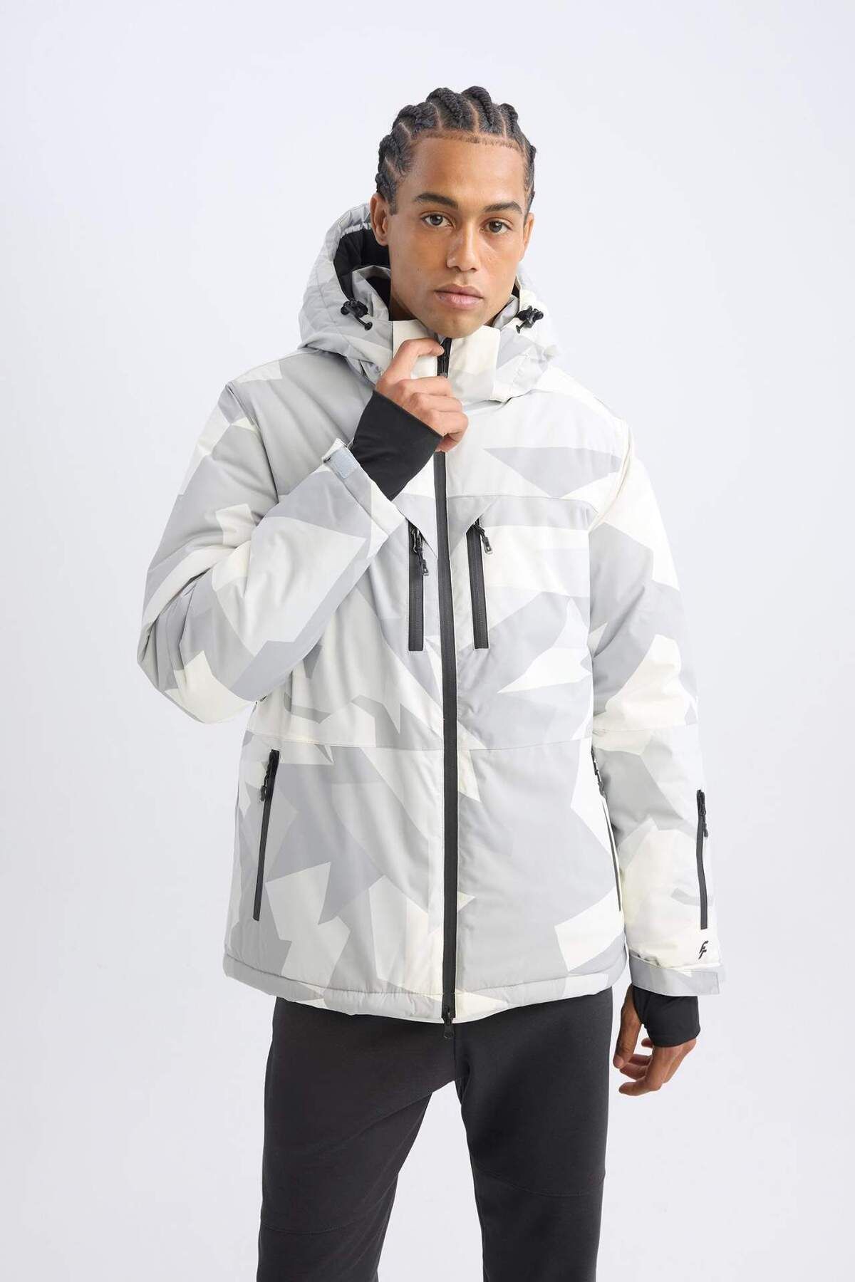 DeFacto-Defactofit Ski Coat Water Repellent Windproof Hooded Zippered Ultra-Protective A7116Ax24Wn 5