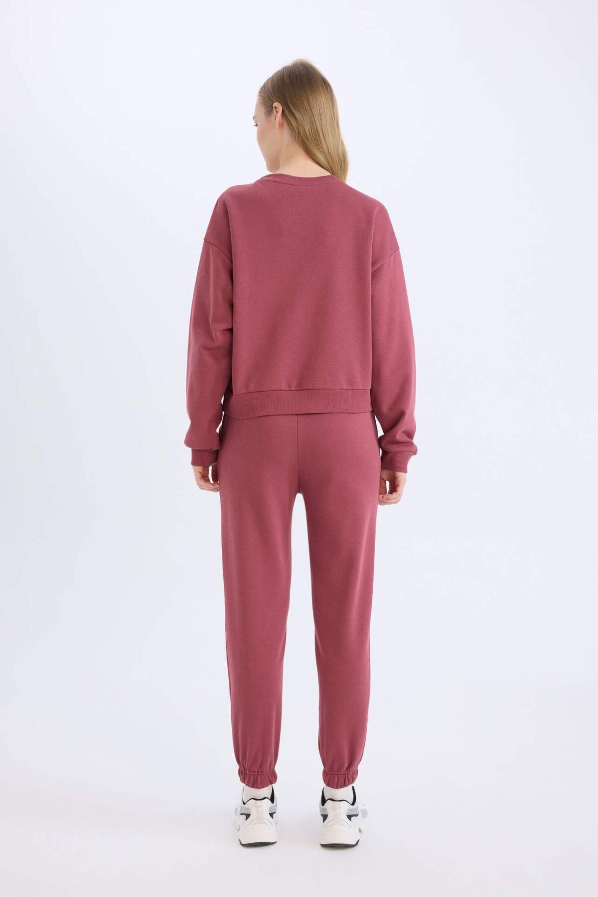 DeFacto-Schul Regular Fit Normal Fit Basic Plain Trainingsanzug-Set mit dickem Fleece innen D8022AXNS 7