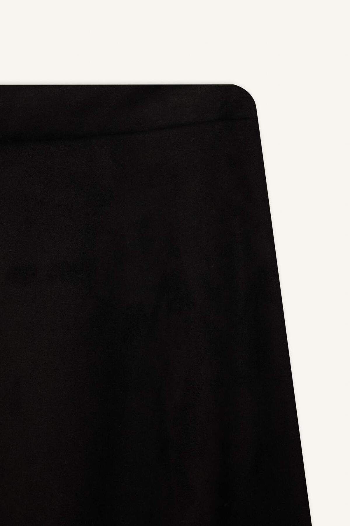 DeFacto-A-Line Basic Plain Suede Midi Skirt E5405Ax24Wn 8