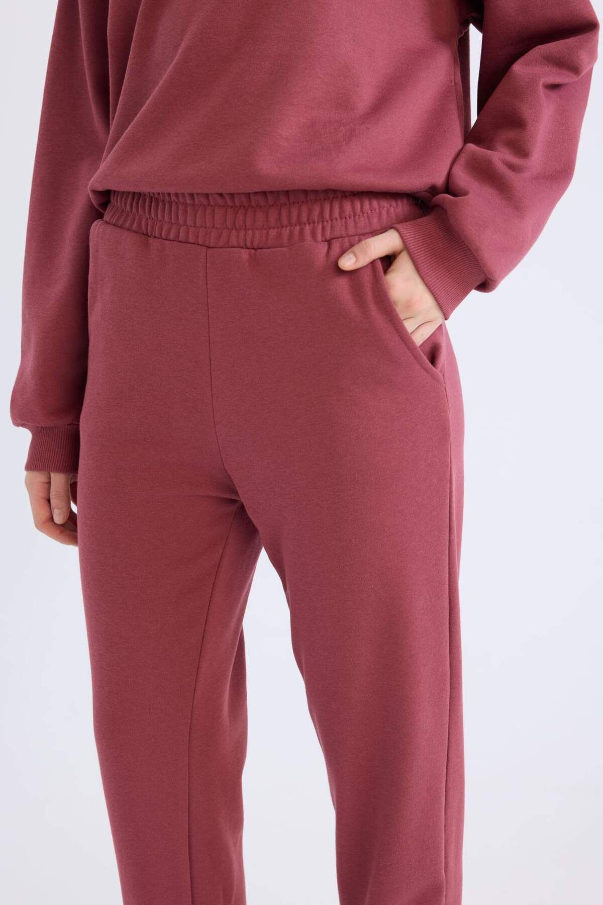 DeFacto-Schul Regular Fit Normal Fit Basic Plain Trainingsanzug-Set mit dickem Fleece innen D8022AXNS 6