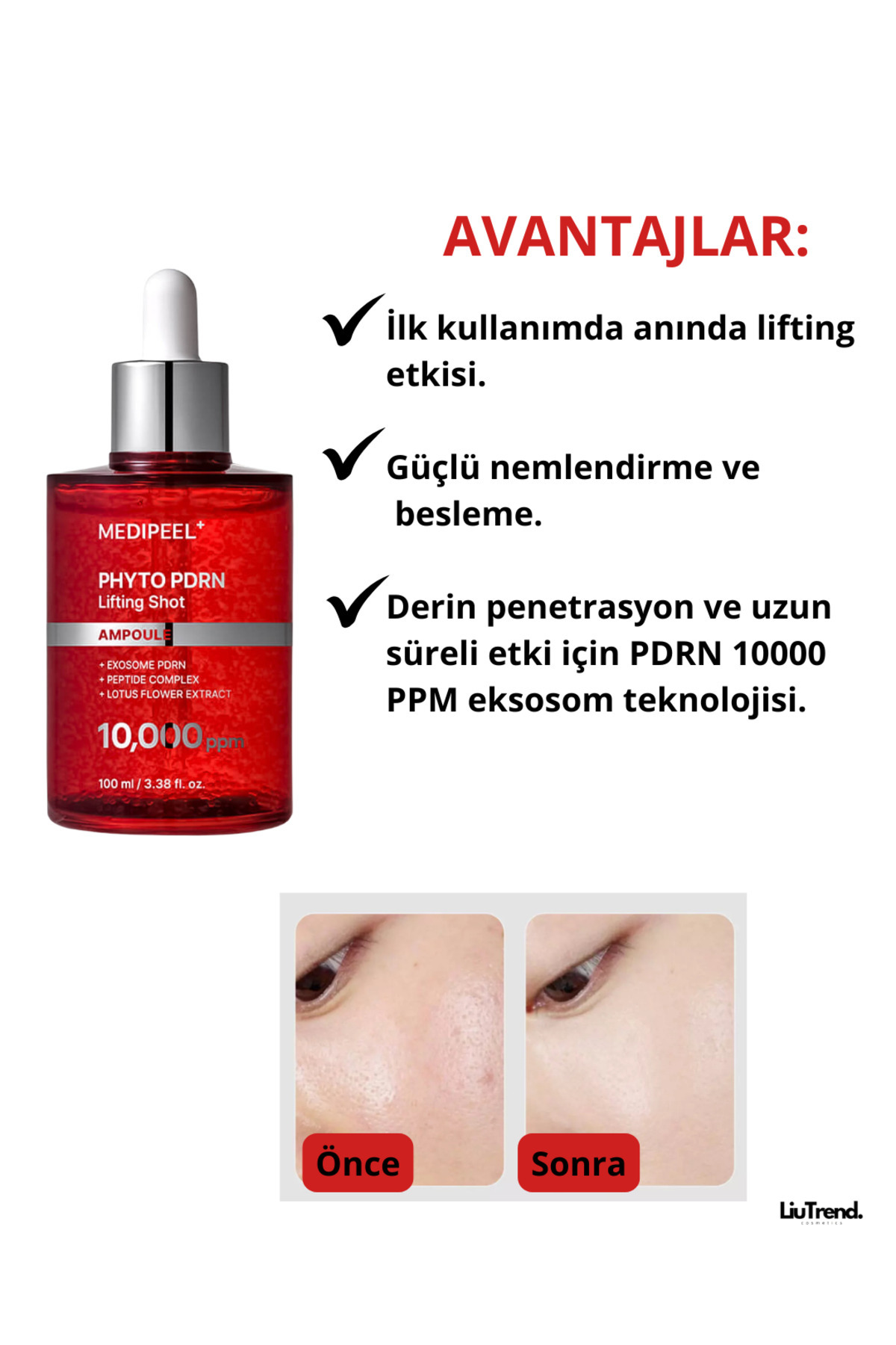 Phyto Exosome PDRN Lifting Shot Ampoule 100 ml PDRN'li Peptid Lifting Ampulü — M0302 — تصویر 4 از 7