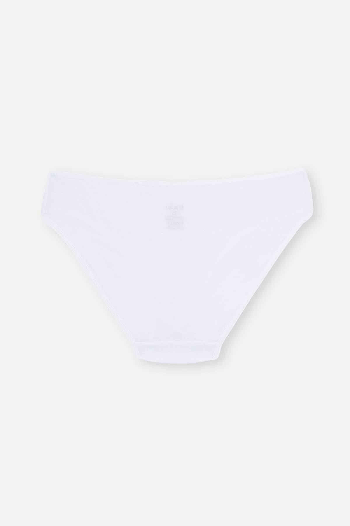 Dagi-Weißes 3-teiliges klassisches Slip-Höschen für Damen 4