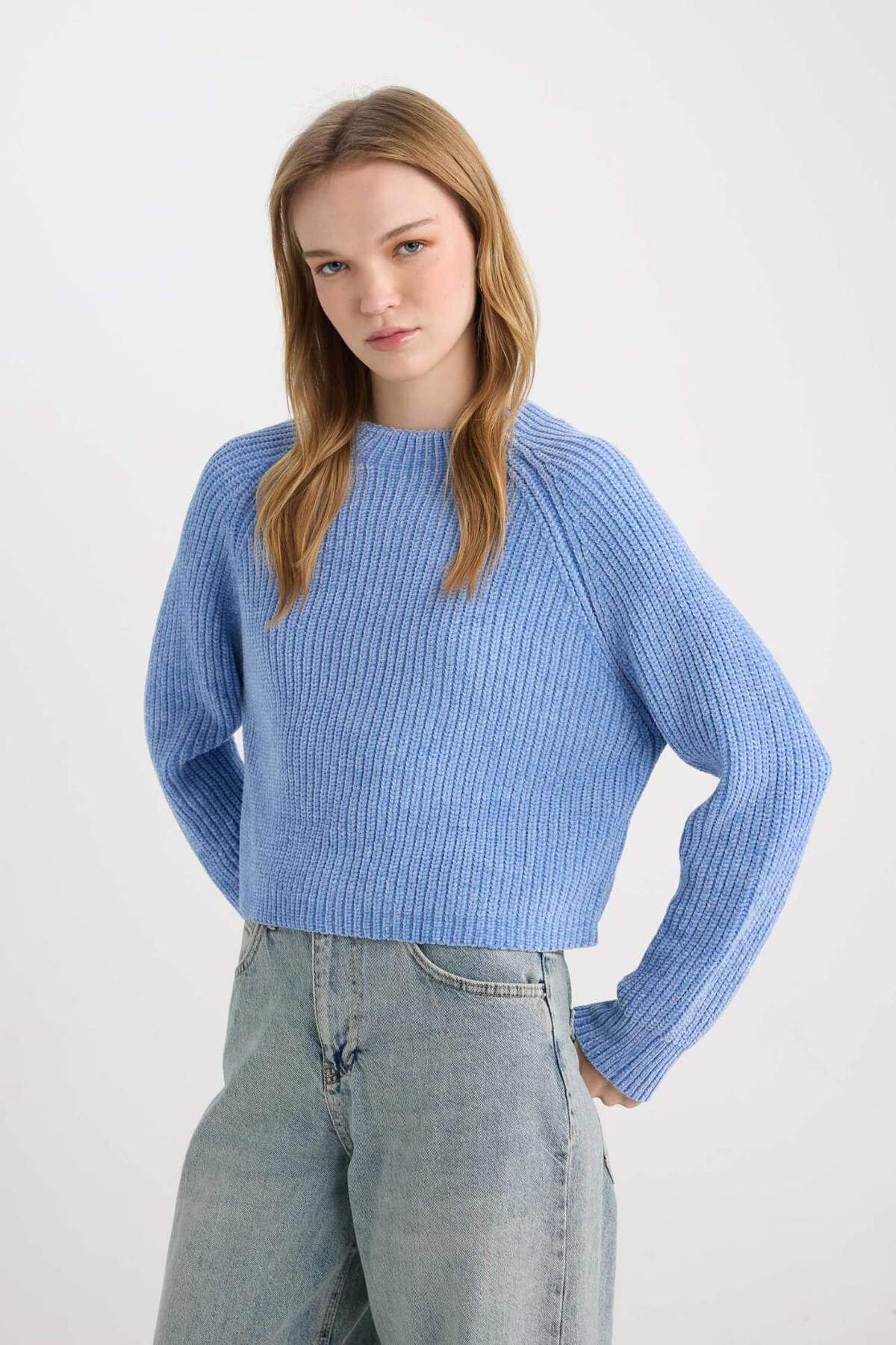 DeFacto-Regular Fit Half Turtleneck Knitwear Sweater C6234Ax24Cw 4