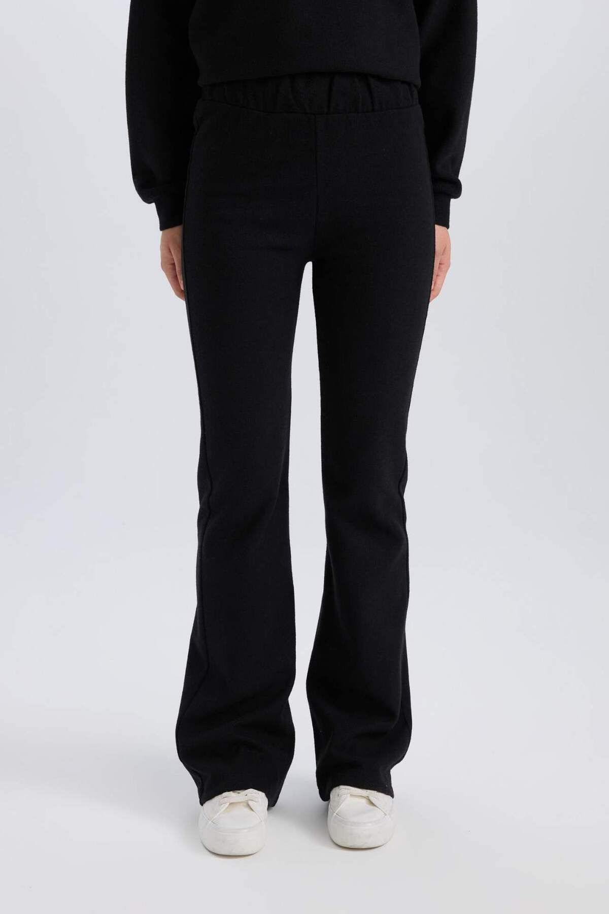 DeFacto-2er-Set Basic Plain Crew Neck Top mit flexibler Taille und langem Unterteil E3841AXNS 6