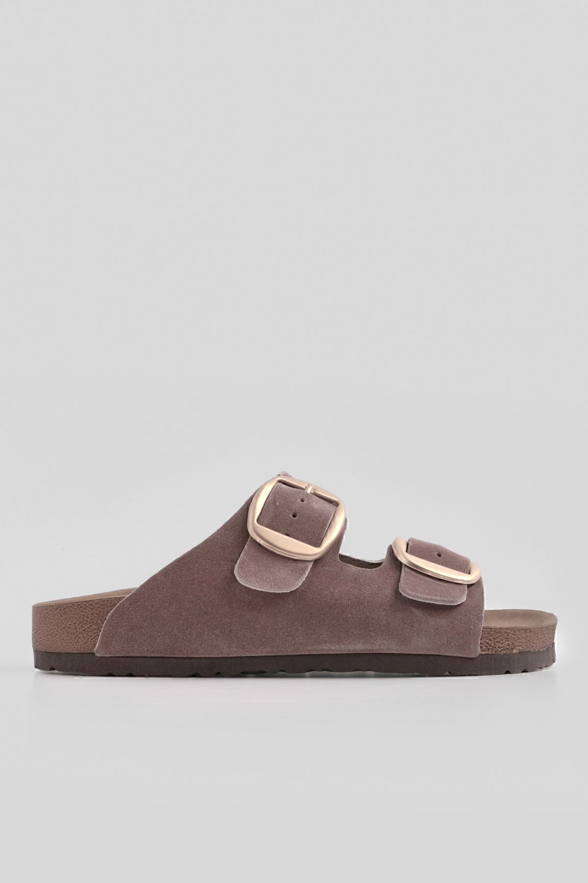 Marjin-Dámske denné papuče z pravej kože s dvojitým pásom Eva Sole Poly Mink 3