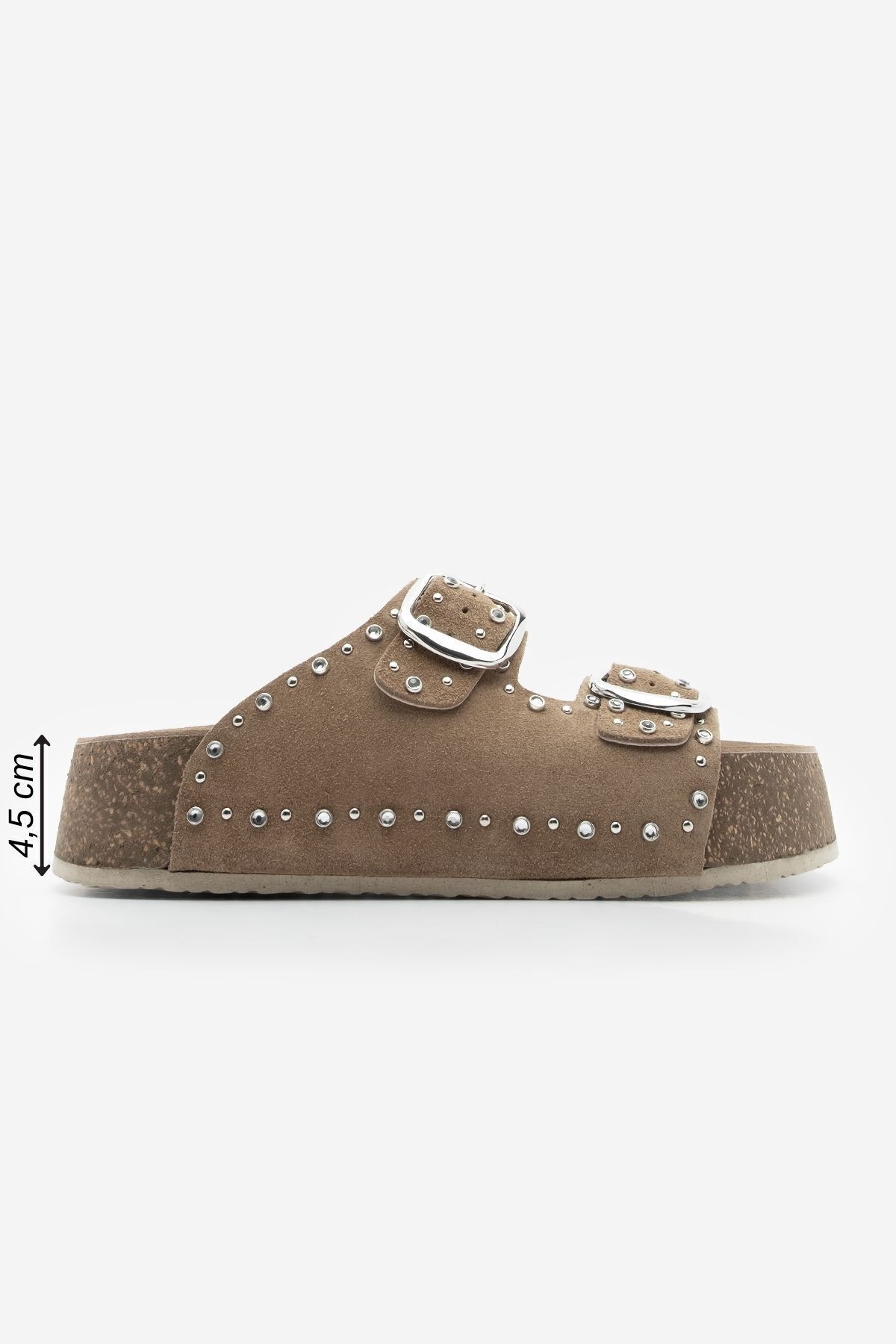 Marjin-Γυναικείο Oliven Yeşim Cashmere με γνήσια δερμάτινη πέτρα και δύο λωρίδες 8