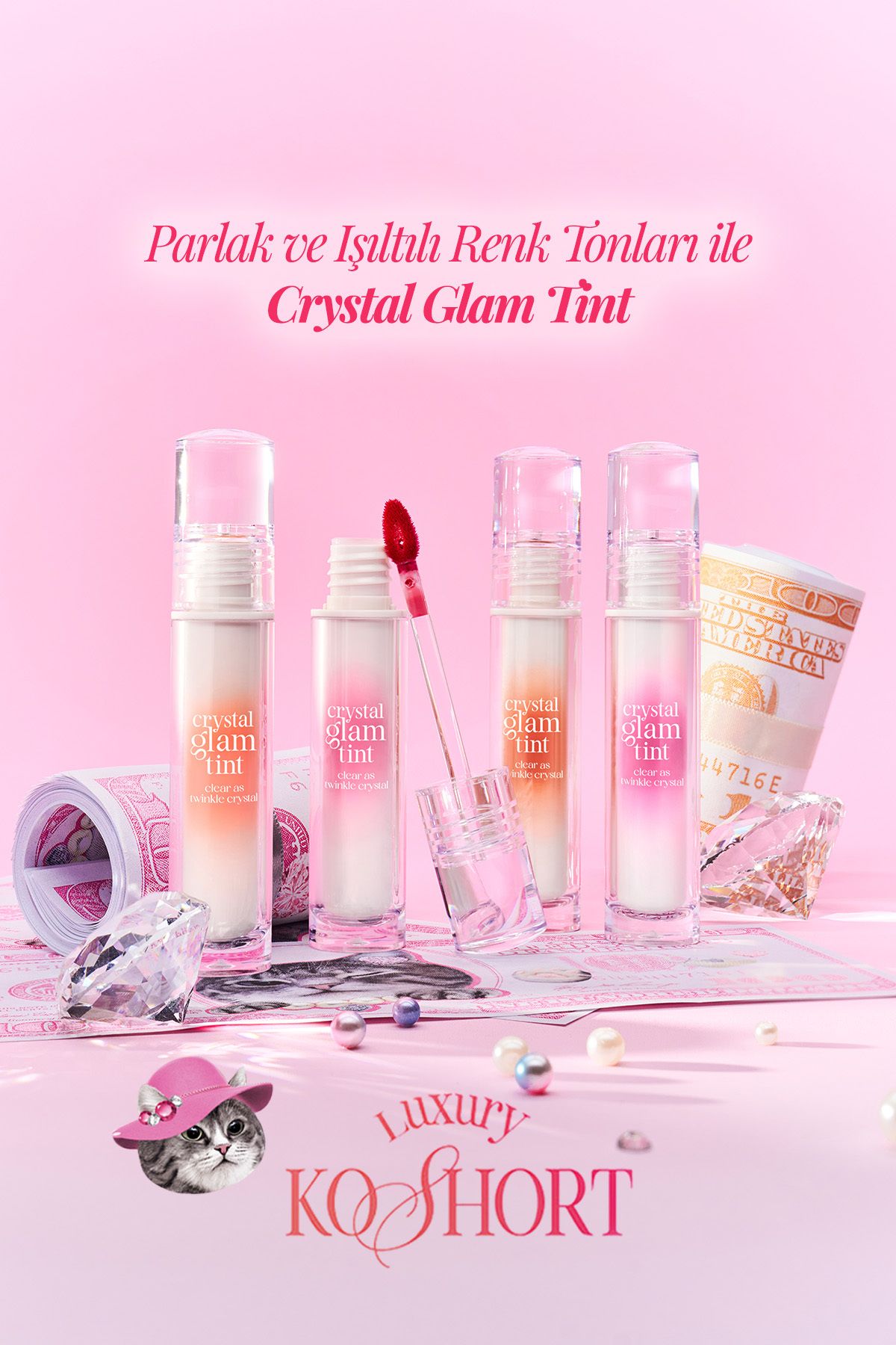 CLIO-Clio Crystal Glam Tint - Stickiness, Non-Giving, Intense Shine (16 Luxury Mauve Ruby) 8