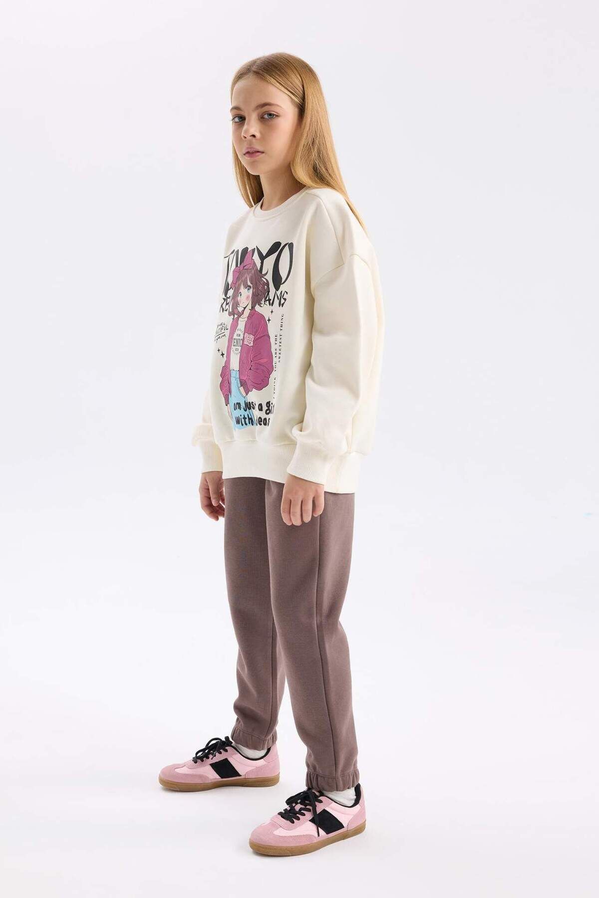 DeFacto-Mädchen-Jogger-Jogginghose mit elastischem Bund D6540A824WN 3