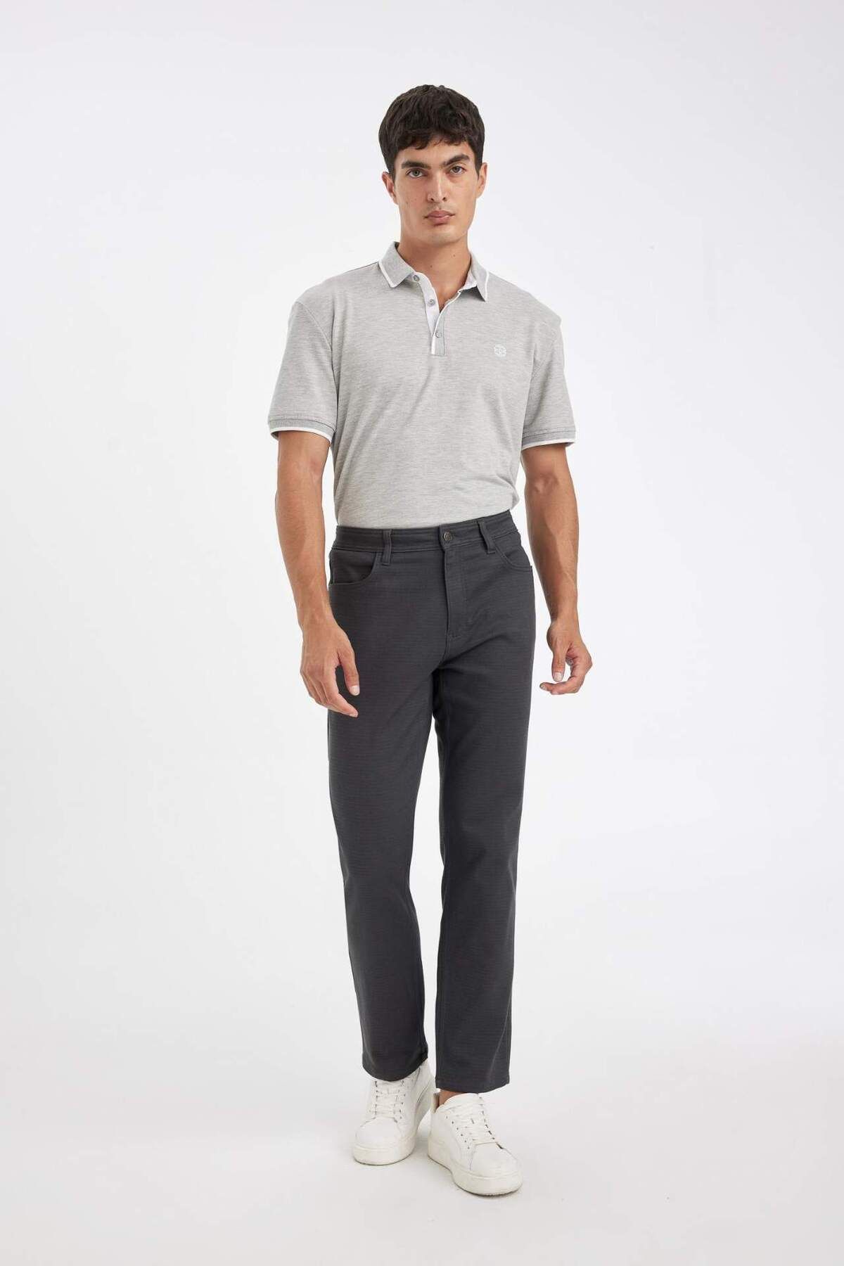 DeFacto-Штани прямого крою Regular Fit з кишенями Basic D1049AX24WN 4