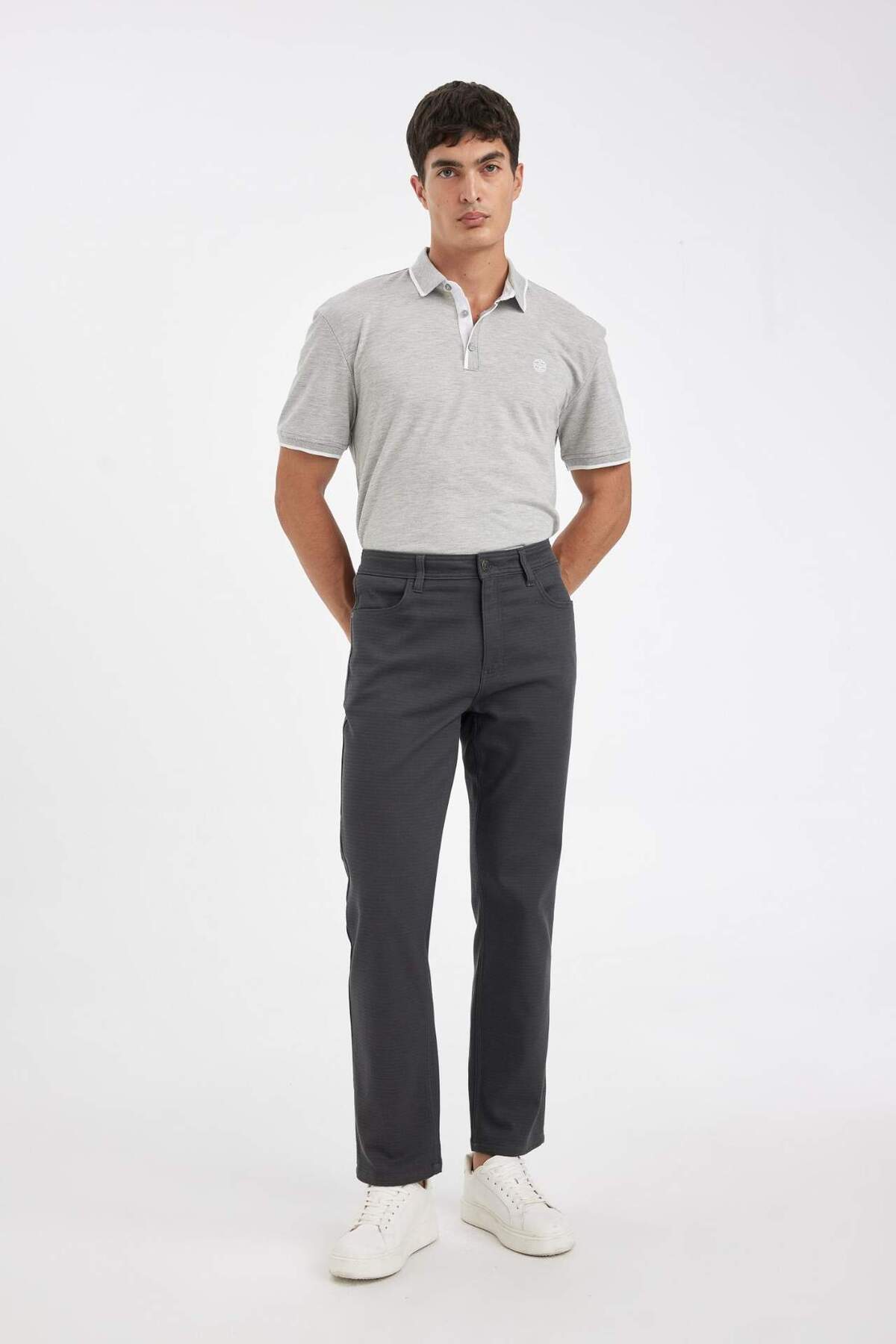 DeFacto-Штани прямого крою Regular Fit з кишенями Basic D1049AX24WN 5