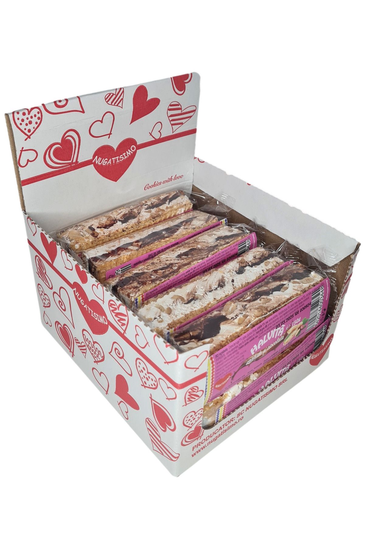 NUGATISIMO-Soft Peanut and chocolate nougat 150 gr set of 10 pieces 1