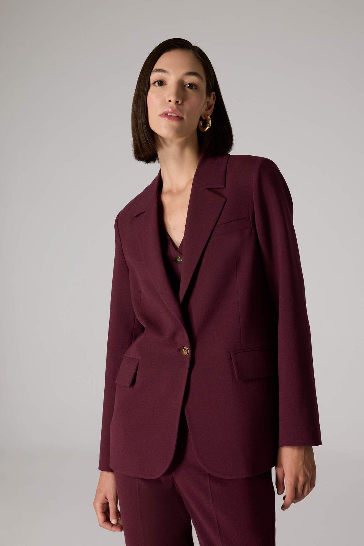DeFacto-Sorbe X Regular Fit Jacket Lapel Button Blazer Jacket D9924Ax24Au 5