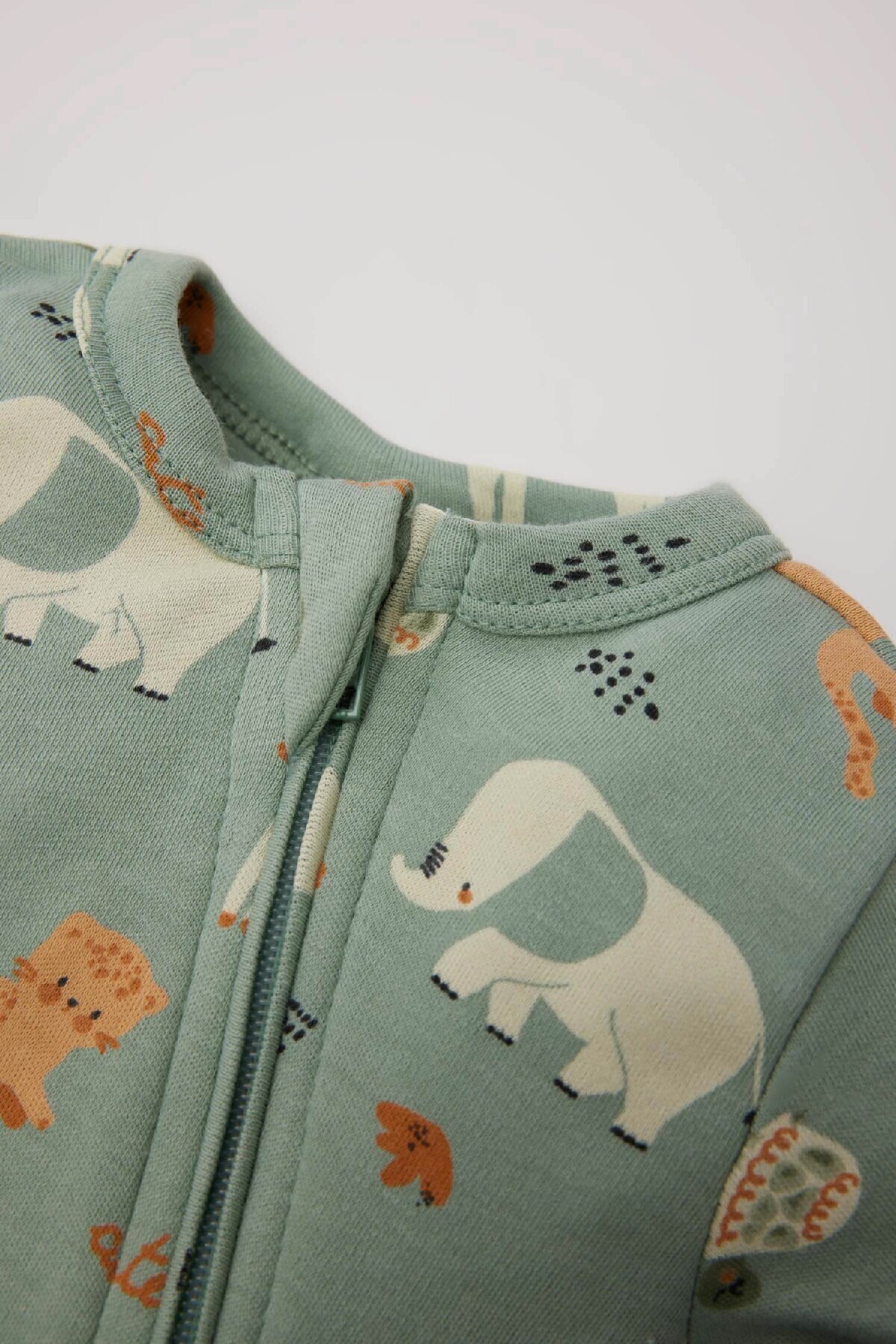 DeFacto-Baby-Jungen-Neugeborenen-Safari-bedruckter Langarm-Strampler E0891a525sp 2
