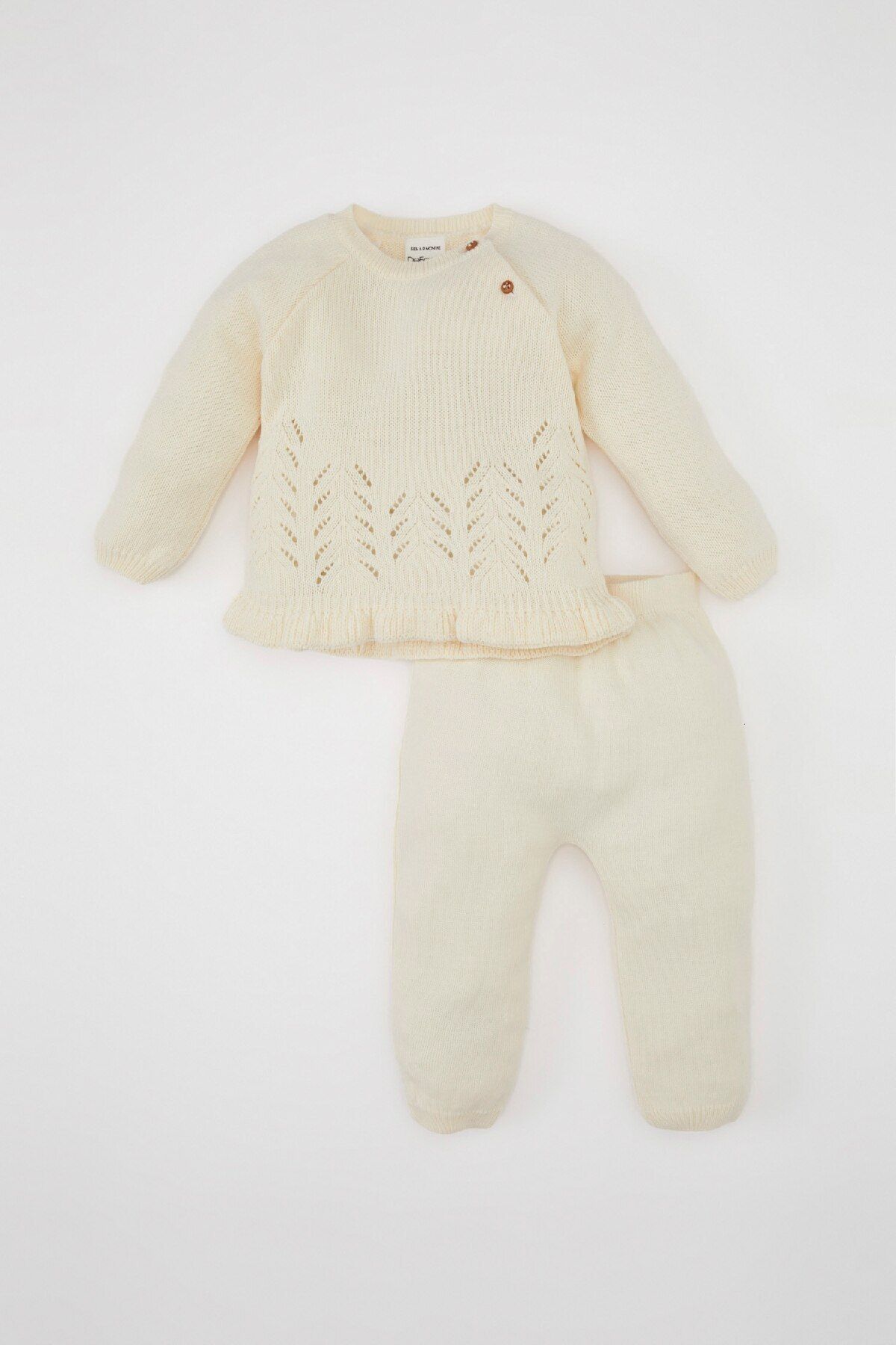 DeFacto-Baby Mädchen Weihnachten Thema 2 Stück Strickwaren Set Langarm Top Flexible Taille Unten C9766A524WN 1