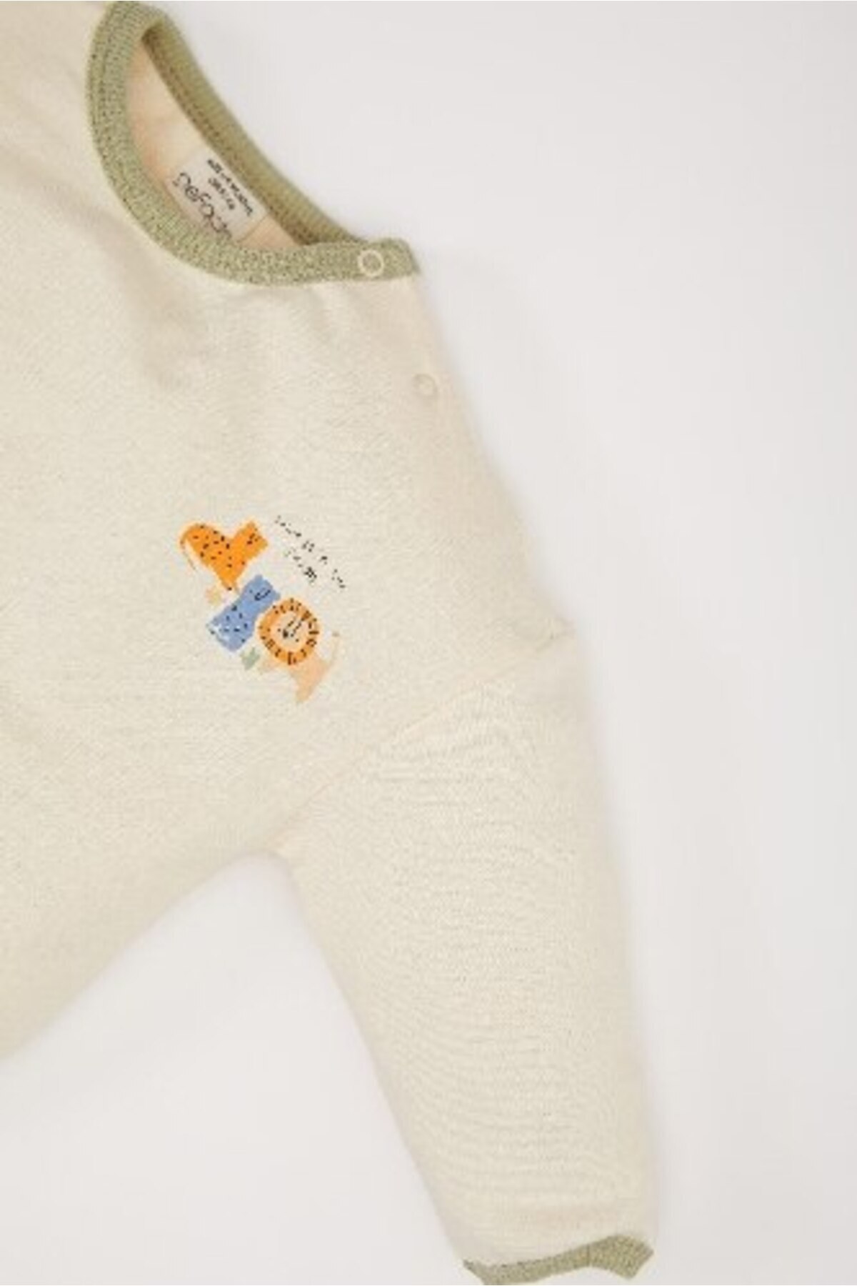 DeFacto-2-teiliges Set für Babys, Jungen, Langarm-Sweatshirt mit Safari-Aufdruck und elastischem Bund, Jogginghose D8707A525SP 6