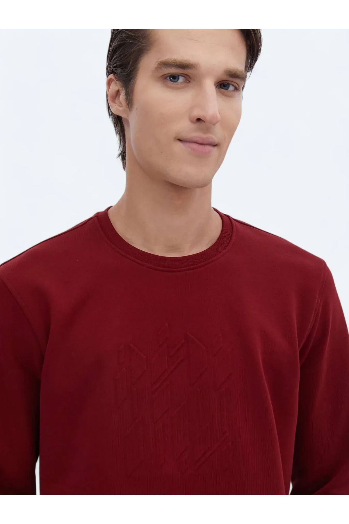 Kip-Crew Neck Red Printed Sweatshirt 4