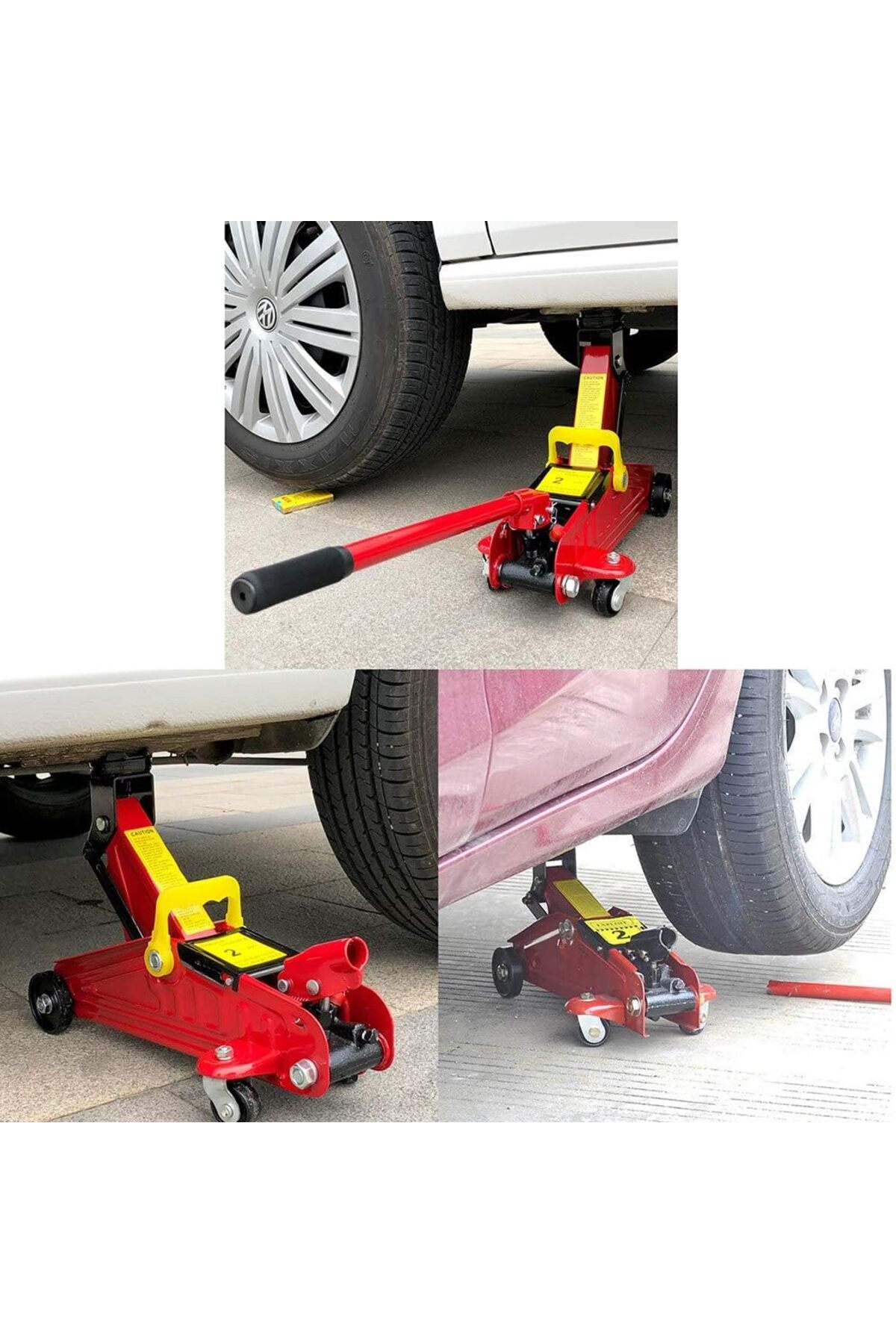 🛠️ رافعة سيارة هيدروليك حمراء 2 طن بعجلات وحقيبة حمل – قوية وآمنة وسهلة الاستخدام