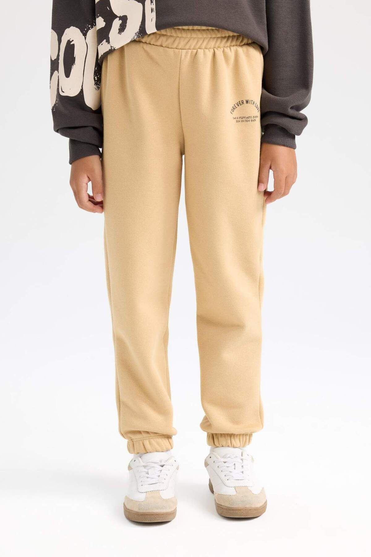 DeFacto-Girl - Printed Elastic Waist Jogger Sweatpants D2295A824Wn 4