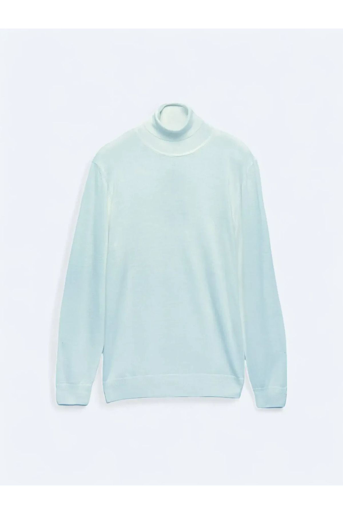 Kip-Blue Full Turtleneck Plain Knit Wool Blended Sweater Sweater 6