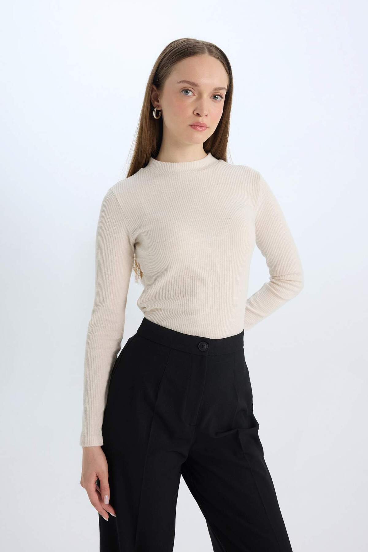 DeFacto-Regular Fit Camisole Langarm-Tunika E0296AX24WN 5
