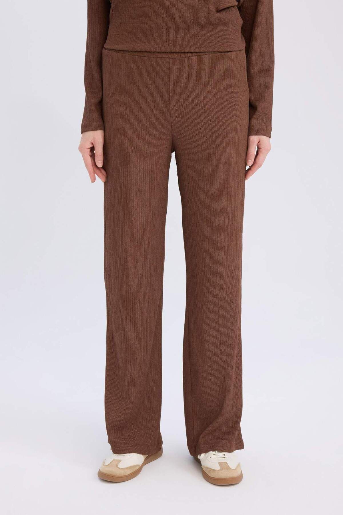 DeFacto-Bürümcük Hose mit weitem Bein, weitem, lockerem Bein, flexibler Taille C0200AX24AU 5