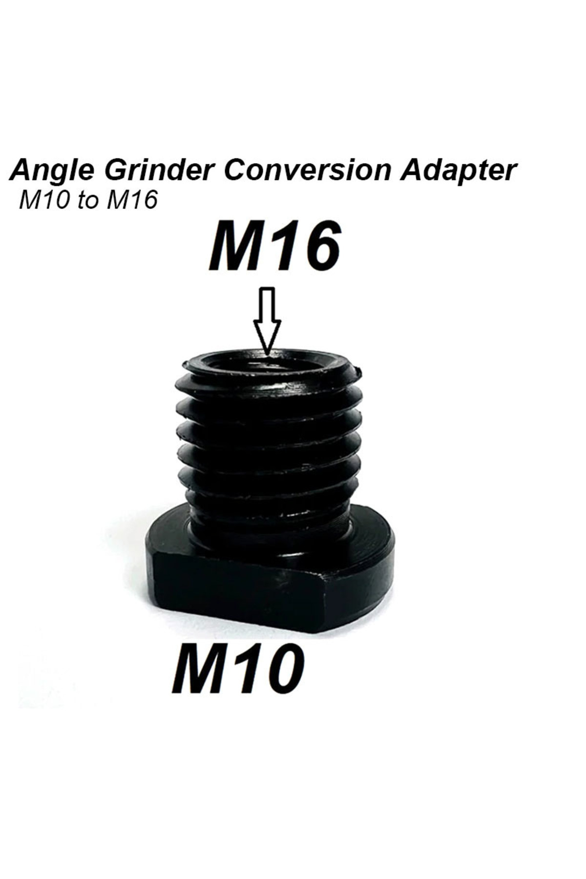 atooltour-Grinder M10 to M16 Angle Grinder Adapter M10 M14 M16 Thread Attachment Grinde Spindle Arbor Conversi 1
