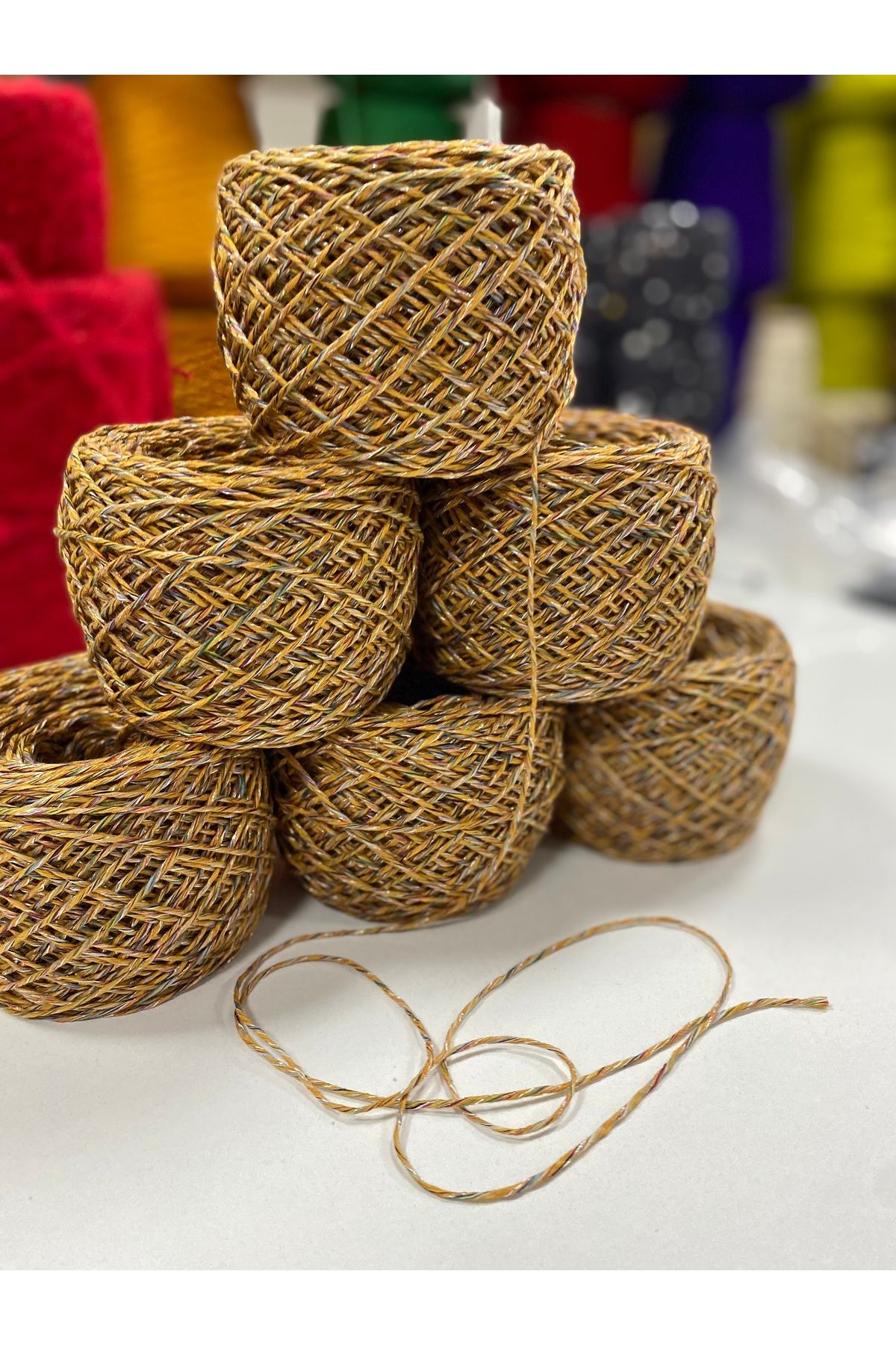 göçer-Multi bumbac multicolor tranzițional tot vizual net 600 g 2