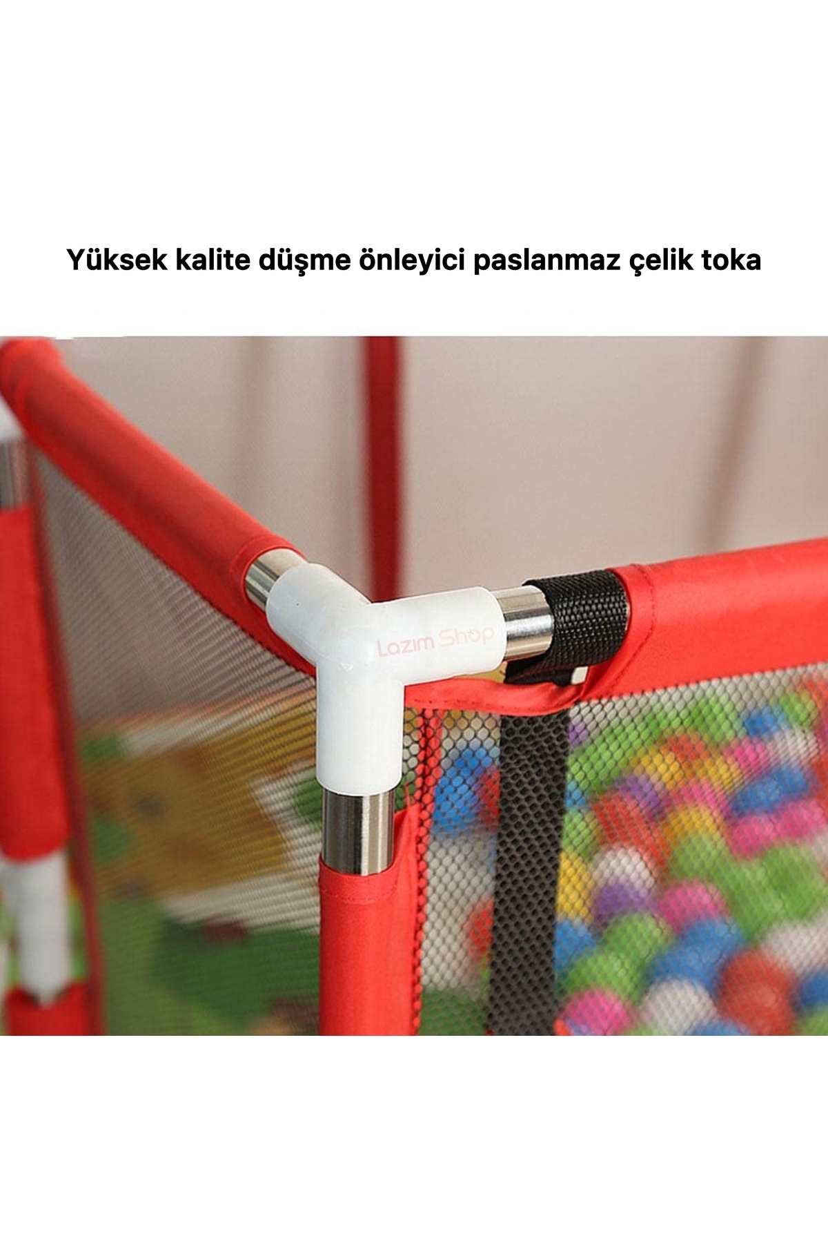 Lazım Shop Çocuk Oyun Parkı Futbol Sahası Yürüme Öğrenme Çiti Yüksek Korumalı Basketbol Potalı fotoğrafı 4 (önizleme)
