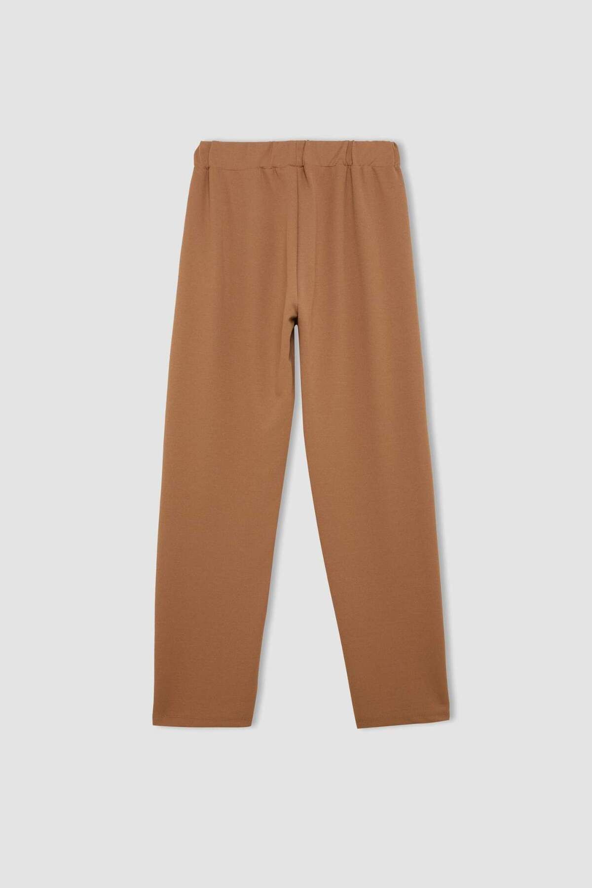 DeFacto-Pantaloni drepti cu talie elastică plisată Basic Solid D4405AX24WN 8