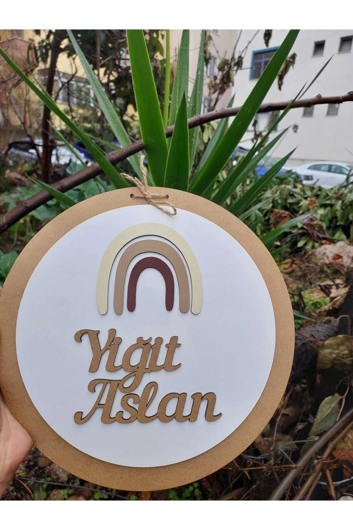 ARSERGROUP Rainbow Bebek Ve Çocuk Odası Kapı Süsü Ahşap Isimlik Bebek Kapı Süsü fotoğrafı 6 (önizleme)