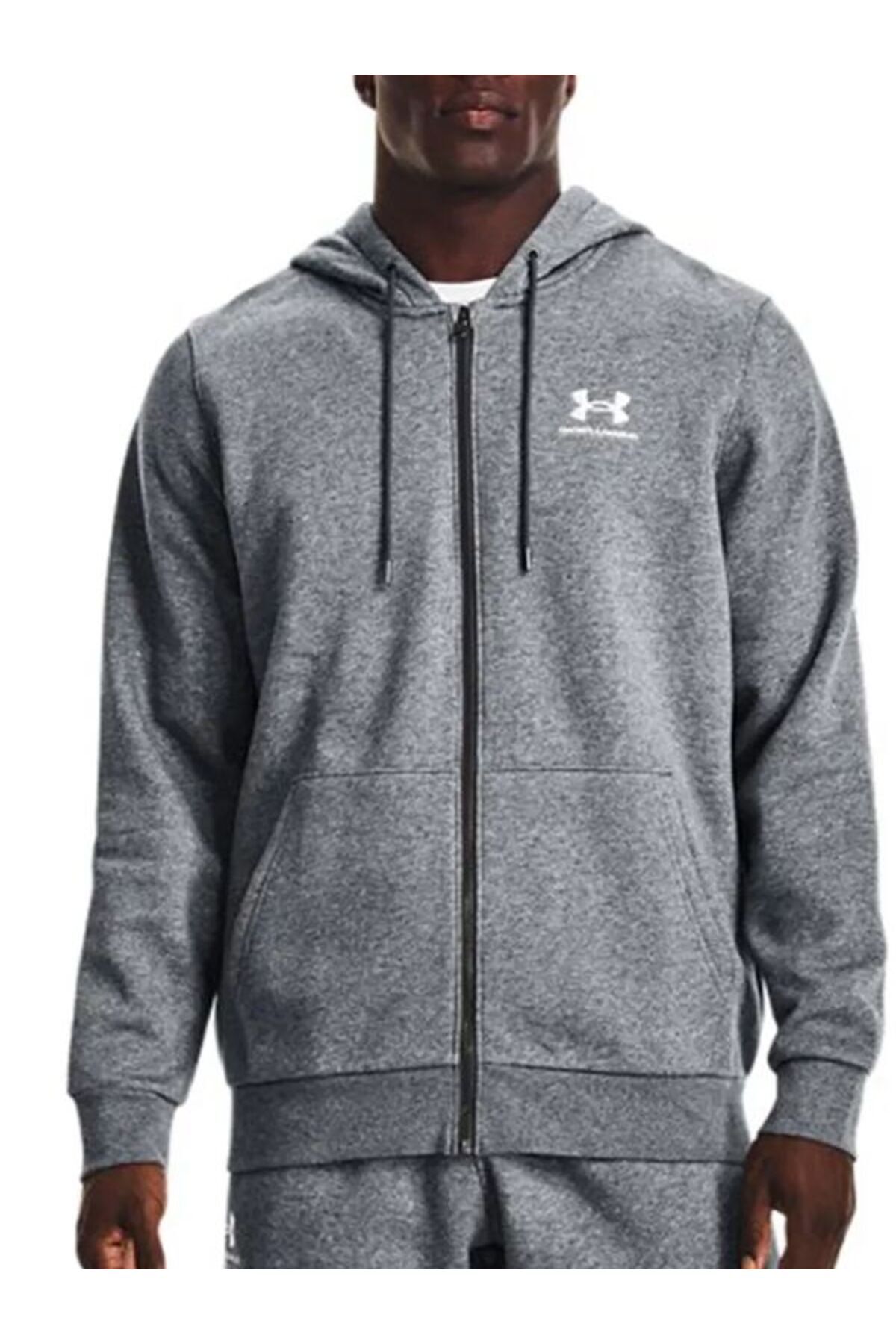 آندر آرمور هودی زیپ کامل UA Essential Fleece مردانه 1373881-012