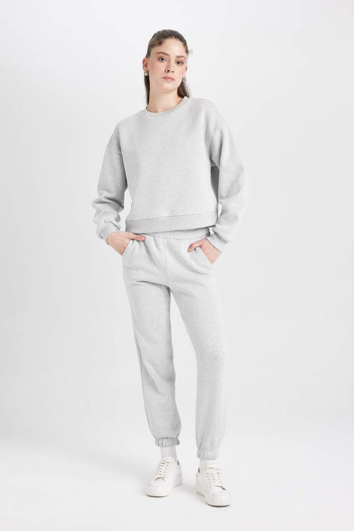 DeFacto-Regular Fit Regular Fit Basic Gruby polarowy dres wewnętrzny D8022Axns 7
