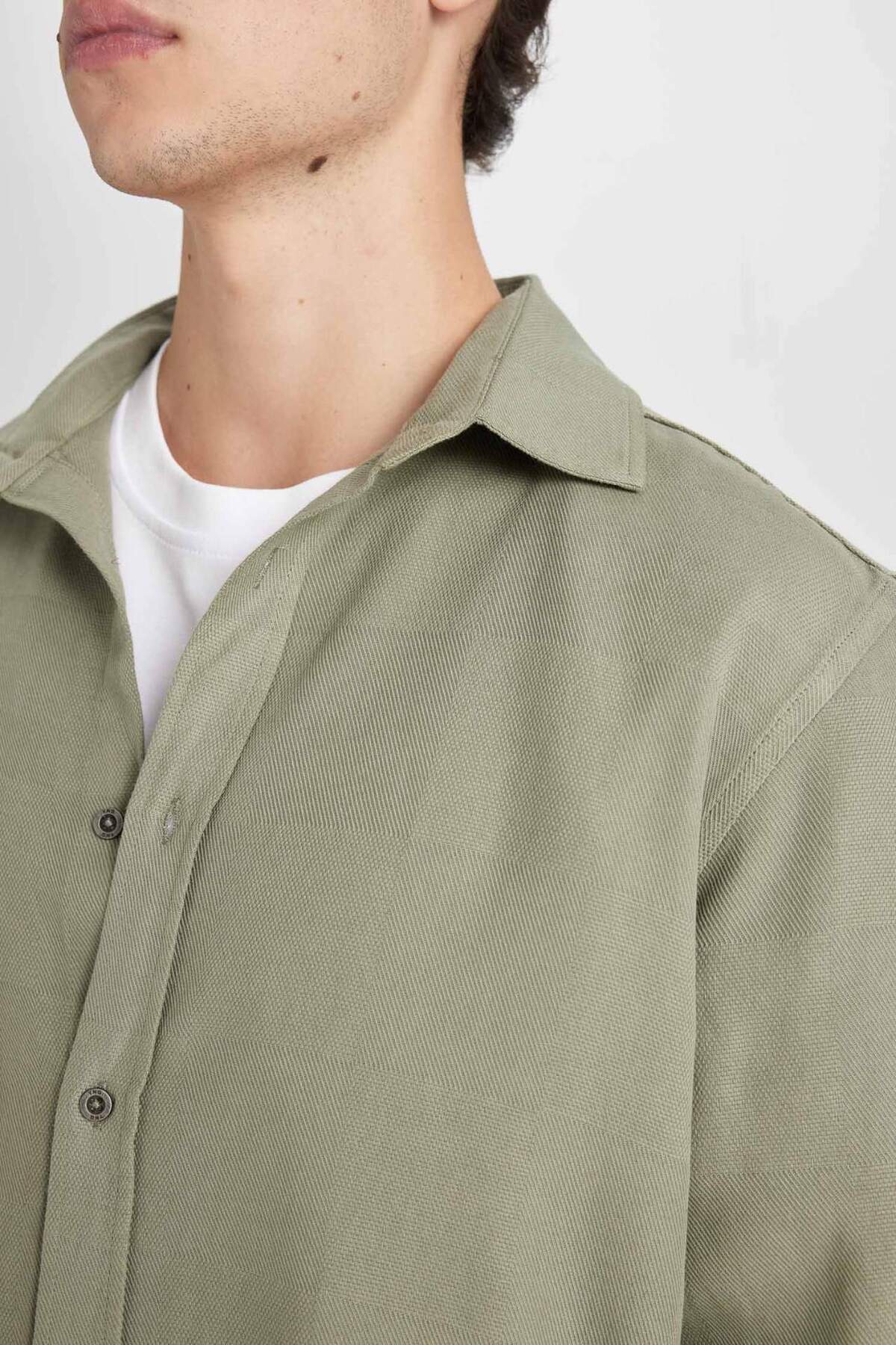 DeFacto-100 % Baumwolle, reguläre Passform, Basic, einfarbig, Langarmshirt D7397AX24AU 5