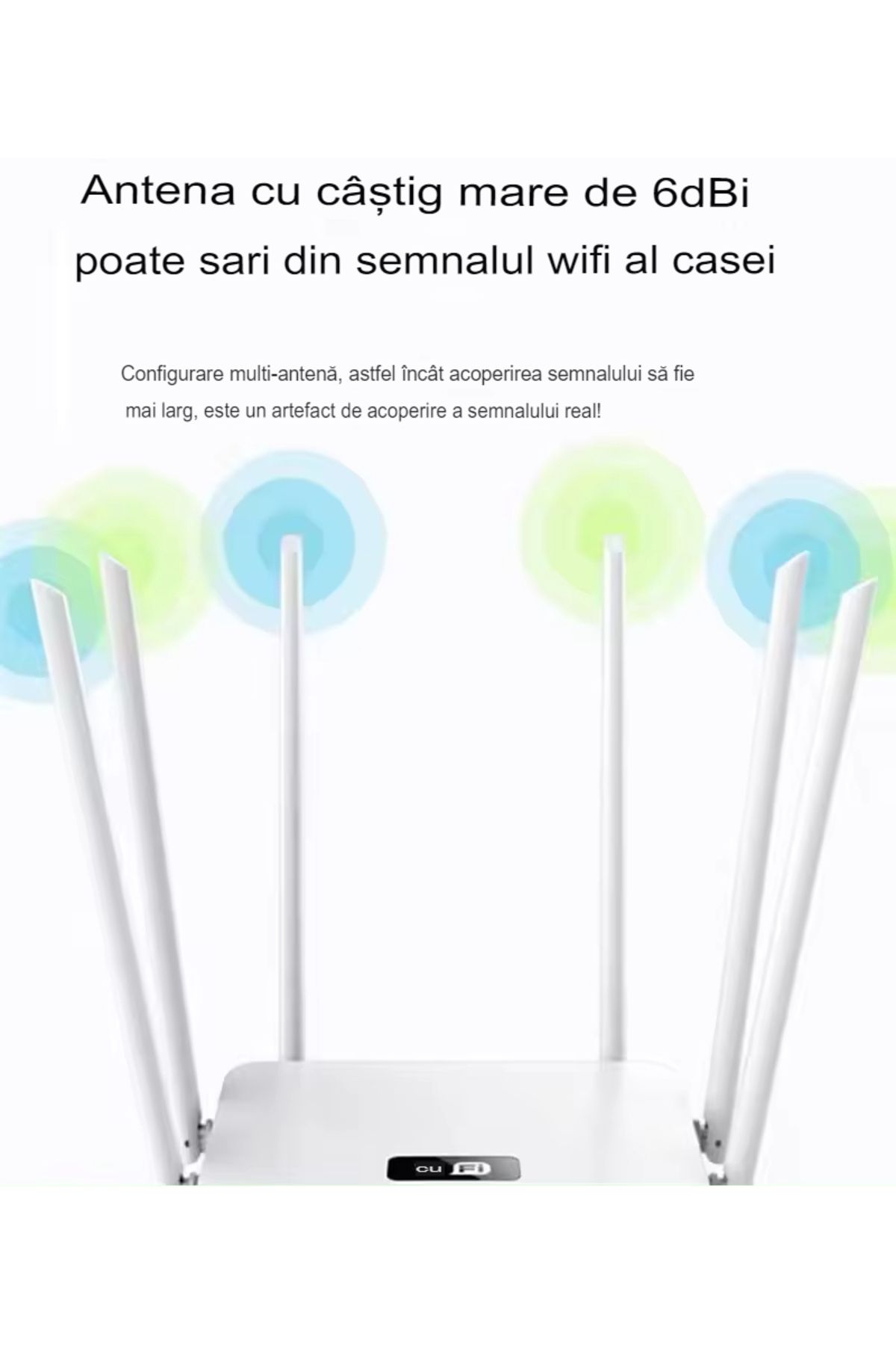 arvada-Router wireless NBKEY MK1200 , 6 antene, 1000Mbps Full Gigabit, Dual Band 2.4G&5G, protocol 802.11n 4