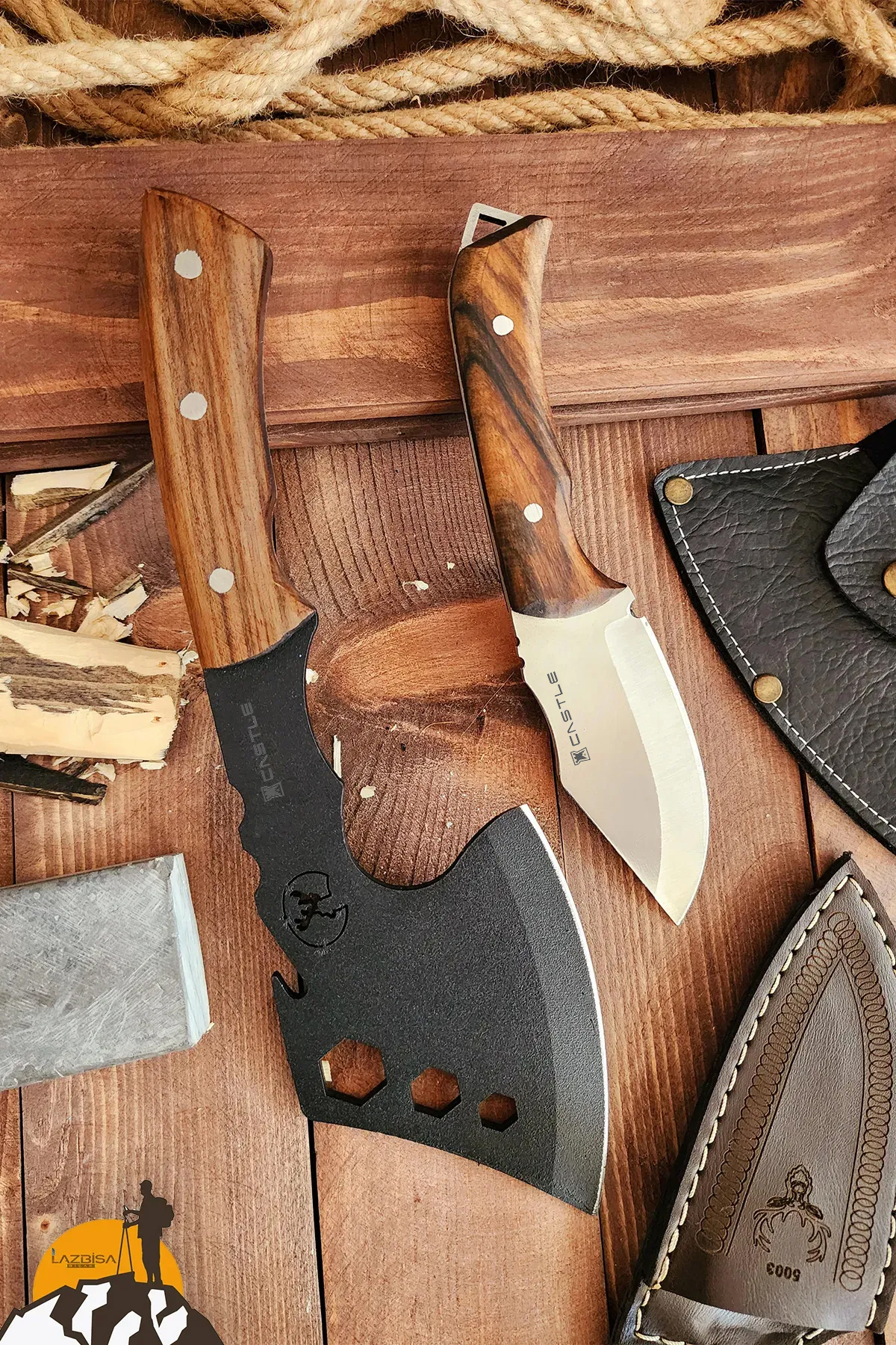 2Li Outdoor Axe Knife Set Camping Axe Chef Knife Pruning Axe Bltx11