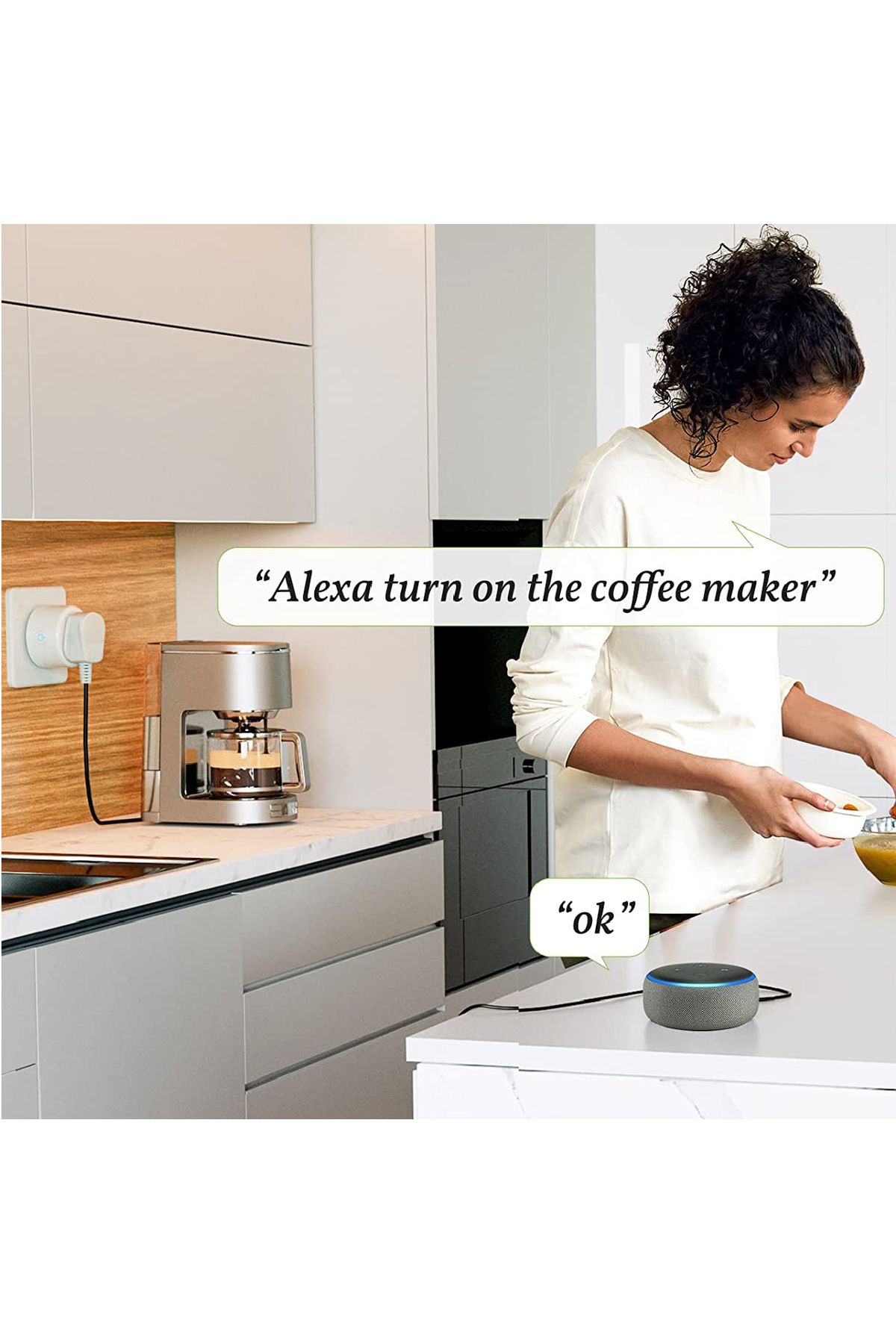 SASKA-Smart WIFI Plug 16A - Support Alexa/Google Home, Smart Life APP Control With Timer Function 4