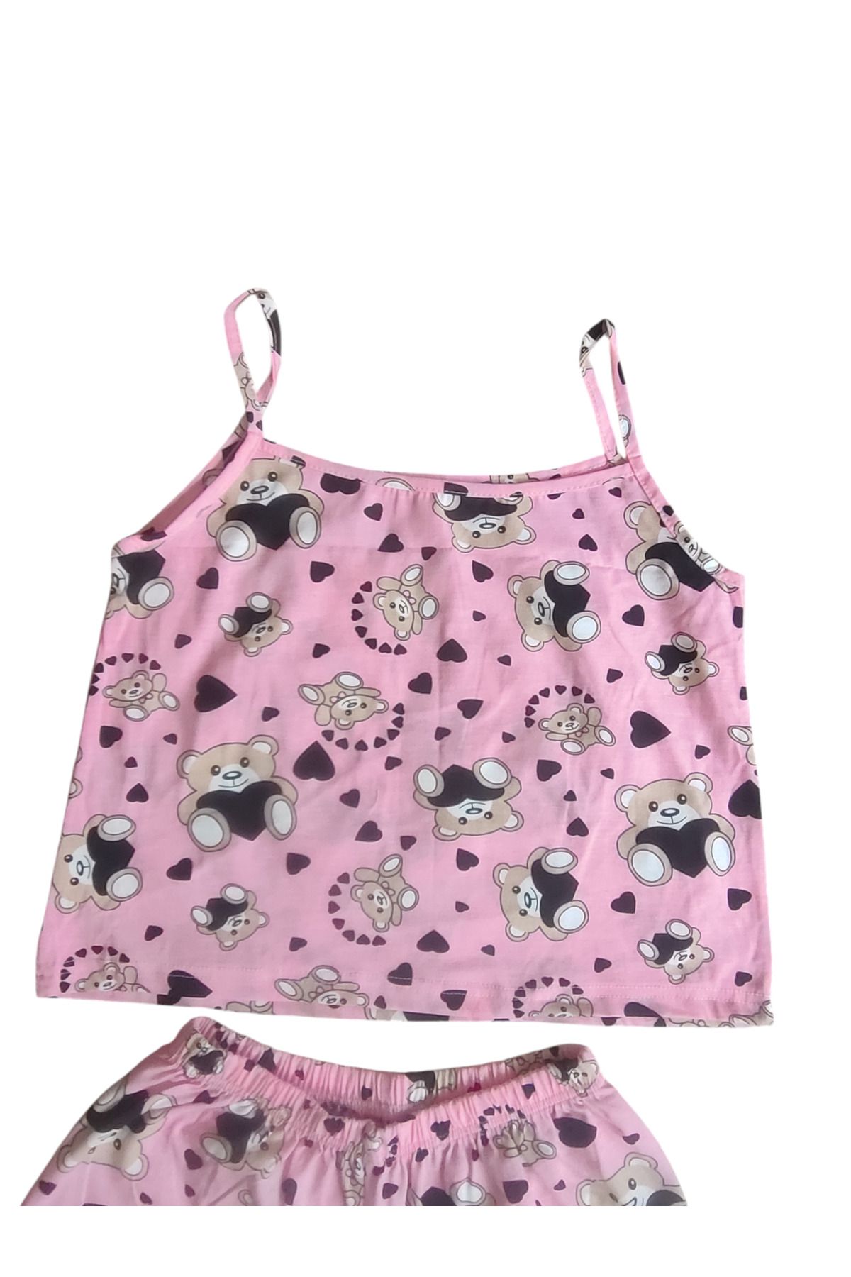 KapadokyaButik-PAJAMA SET WITH STRAPS AND SHORTS 2