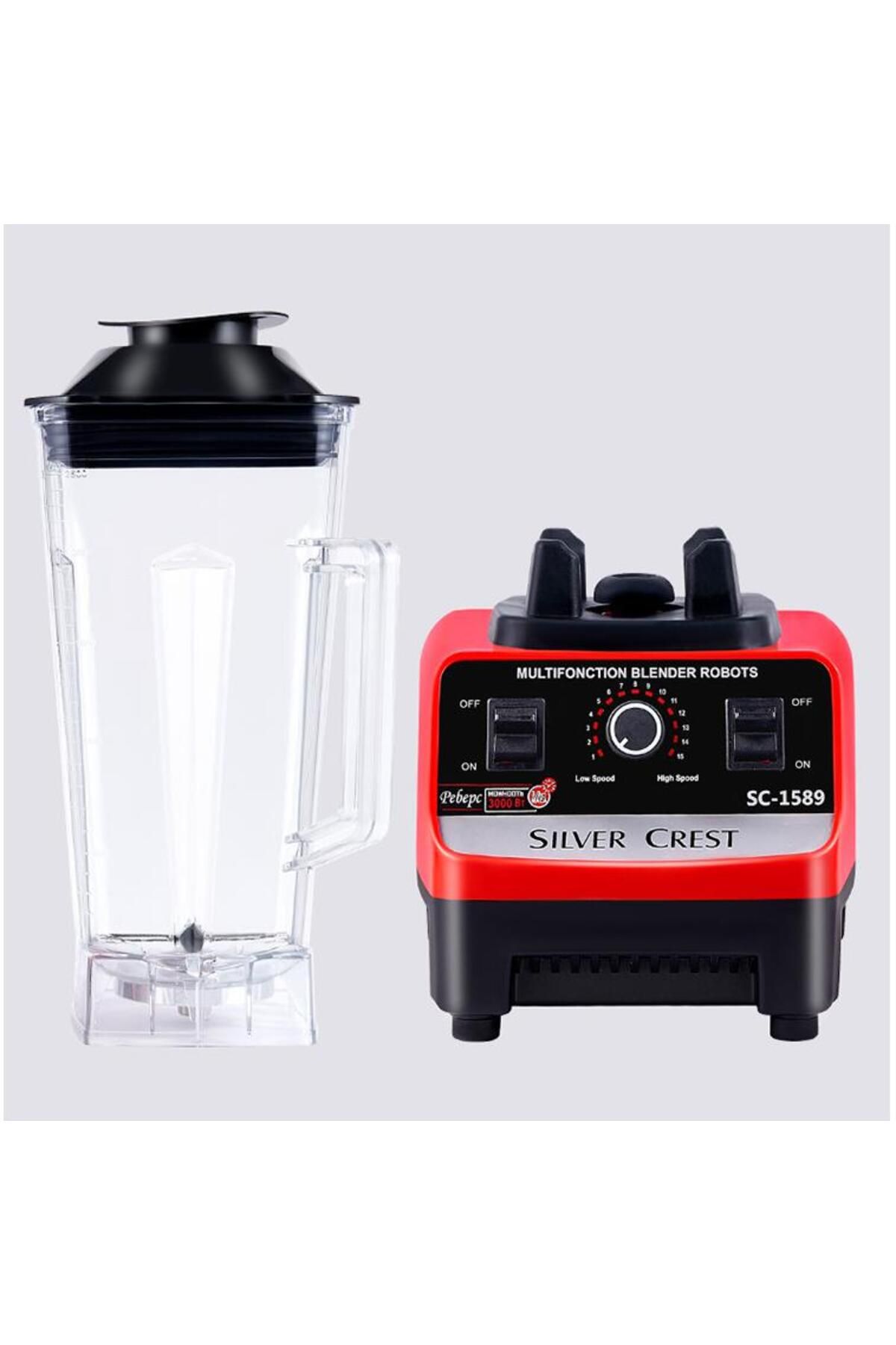Silver Crest-2.5L 4500W BPA Free Heavy Duty Blender Mixer Electric High Speed Juicer Food Processor Ice Smoothies 4
